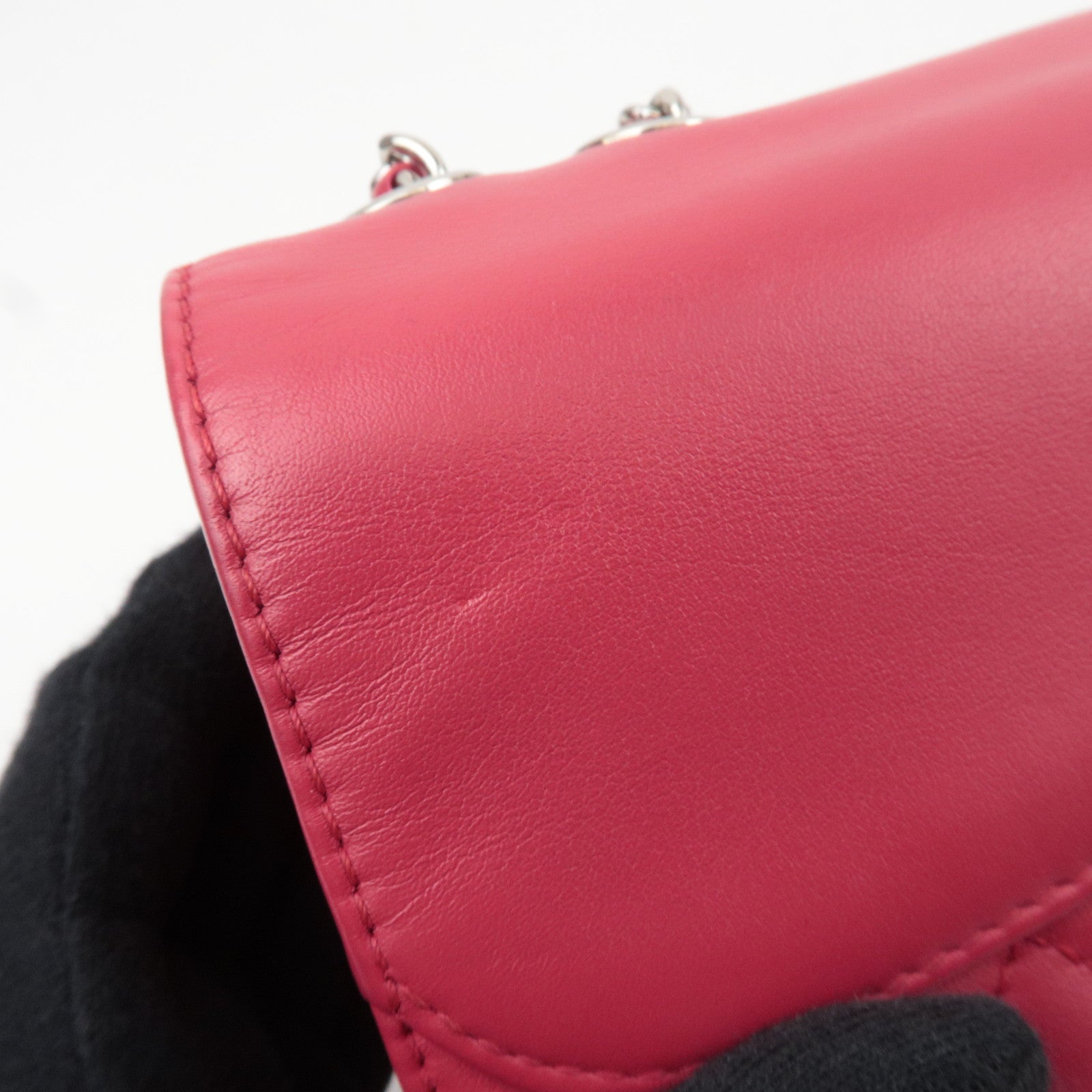 CHANEL Matelasse Chain Shoulder Bag Lambskin Pink