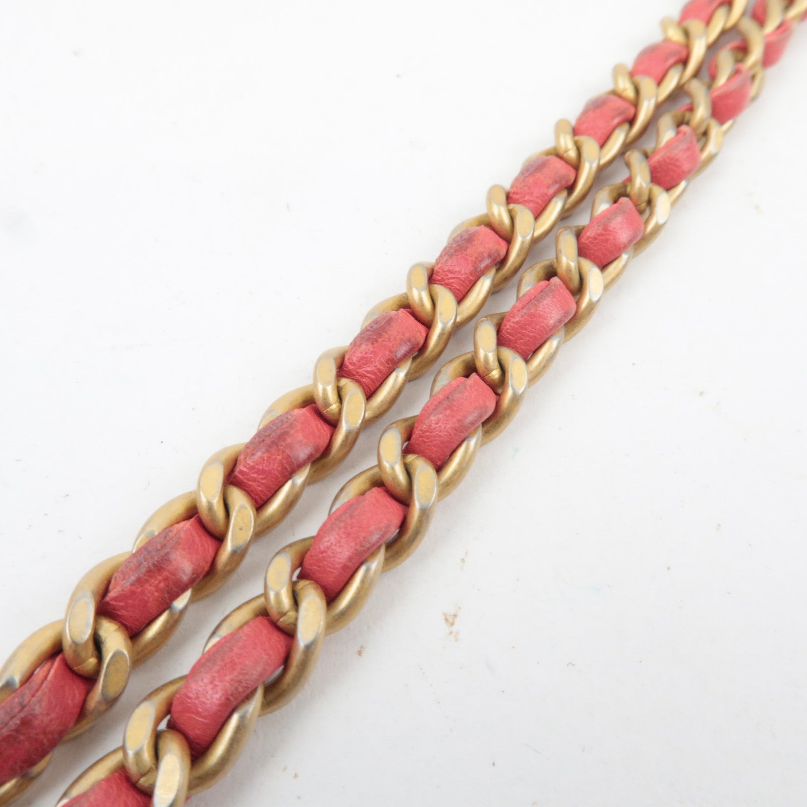 CHANEL Chevron V-Stitch 2Way Top Handle Chain Shoulder Bag Lambskin Pink 24321145