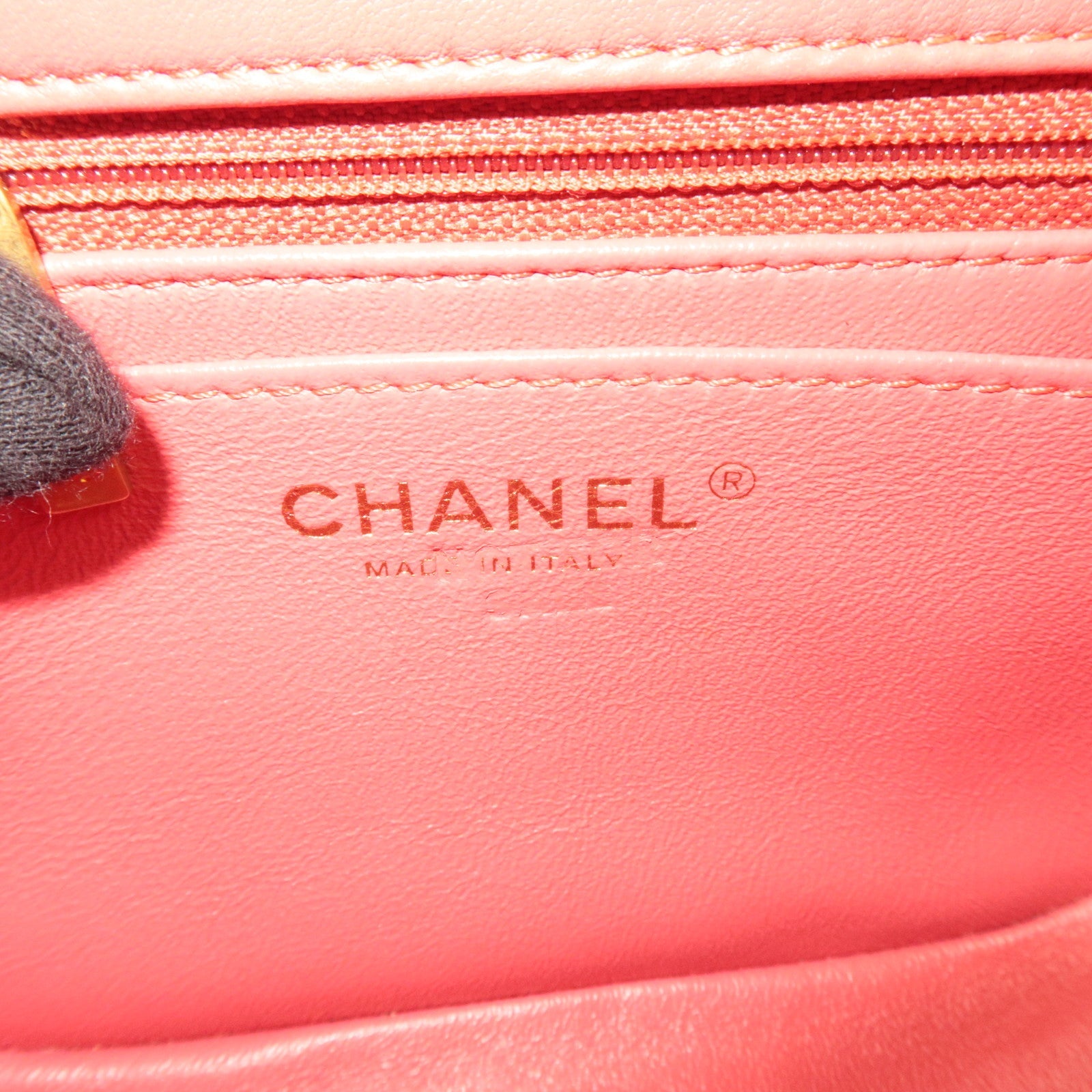 CHANEL Chevron V-Stitch 2Way Top Handle Chain Shoulder Bag Lambskin Pink 24321145