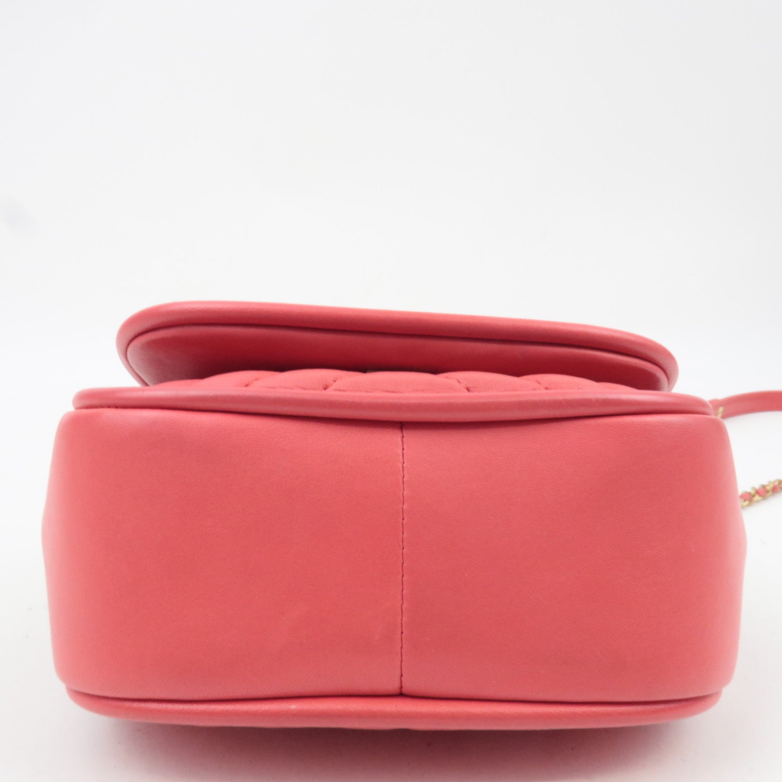 CHANEL Chevron V-Stitch 2Way Top Handle Chain Shoulder Bag Lambskin Pink 24321145