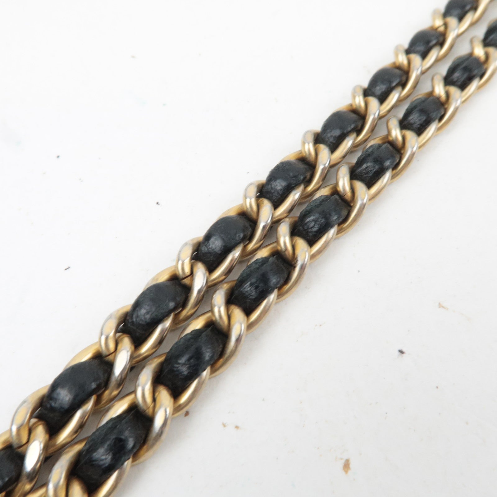 CHANEL Matelasse Red Stitch Chain Shoulder Bag Lambskin Black 23446567