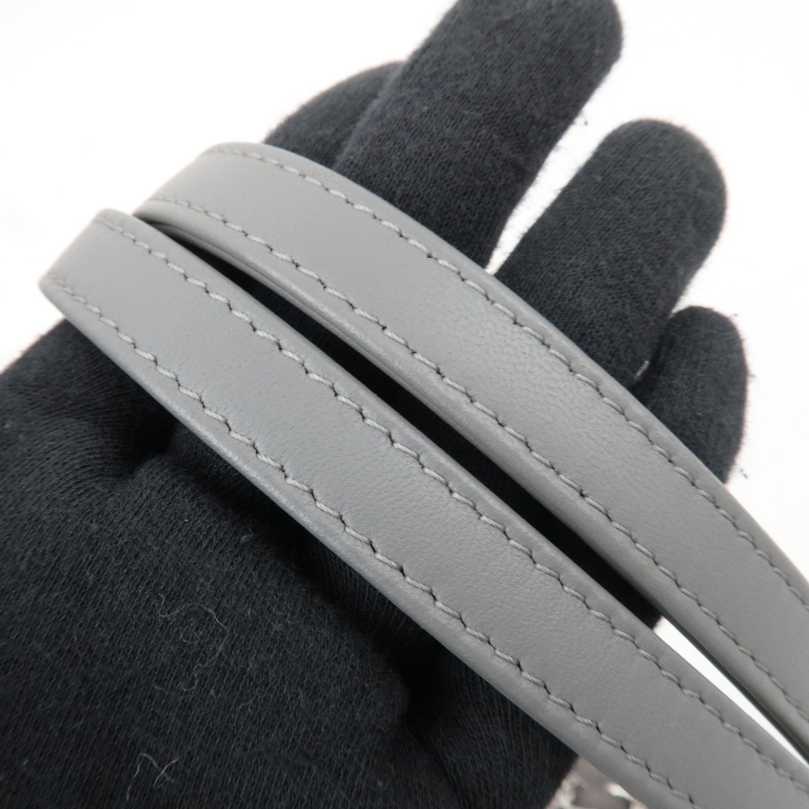 CHANEL Deauville MM Chain Tote Raffia Gray A67001