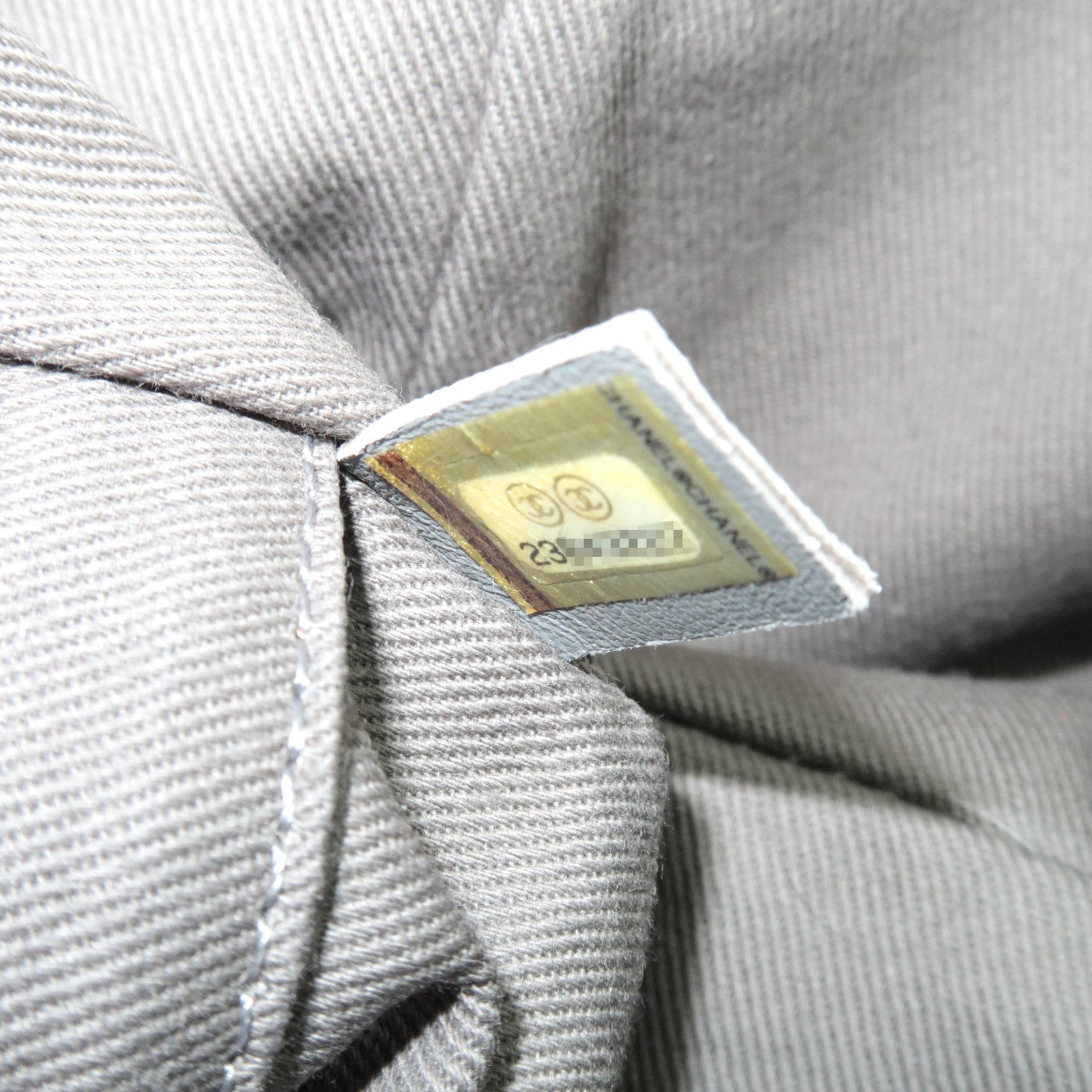 CHANEL Deauville MM Chain Tote Raffia Gray A67001