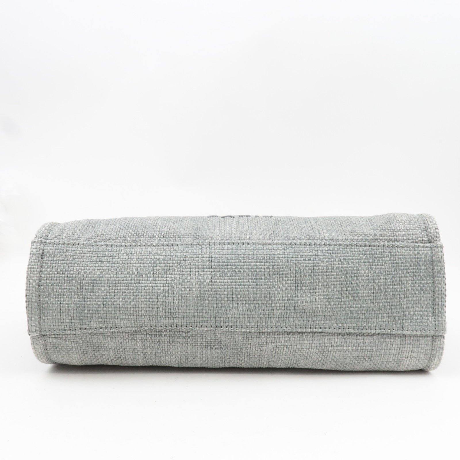 CHANEL Deauville MM Chain Tote Raffia Gray A67001