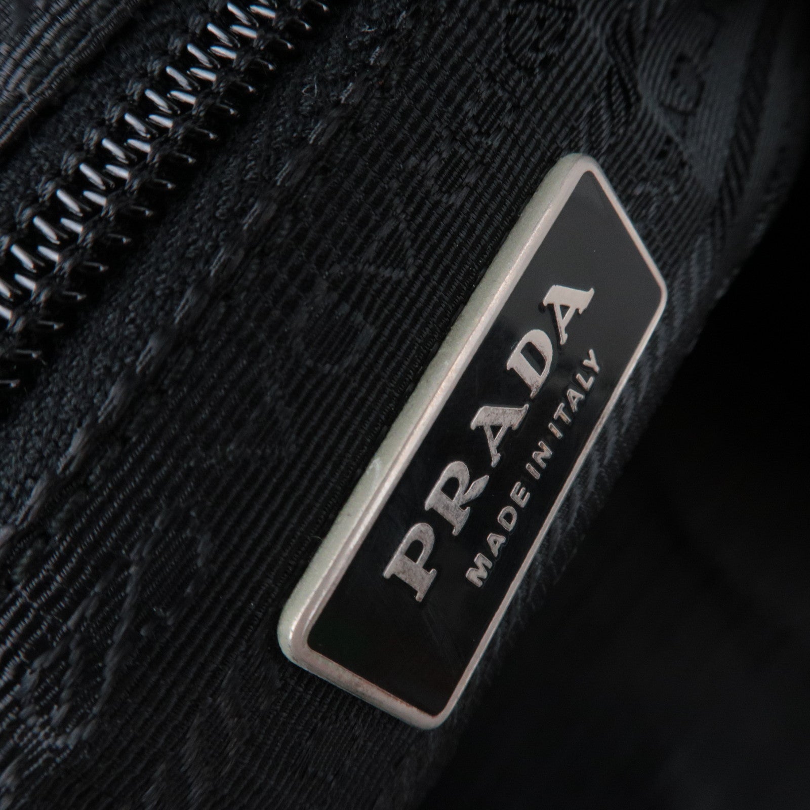 PRADA Nylon Leather Big Boston Bag Black