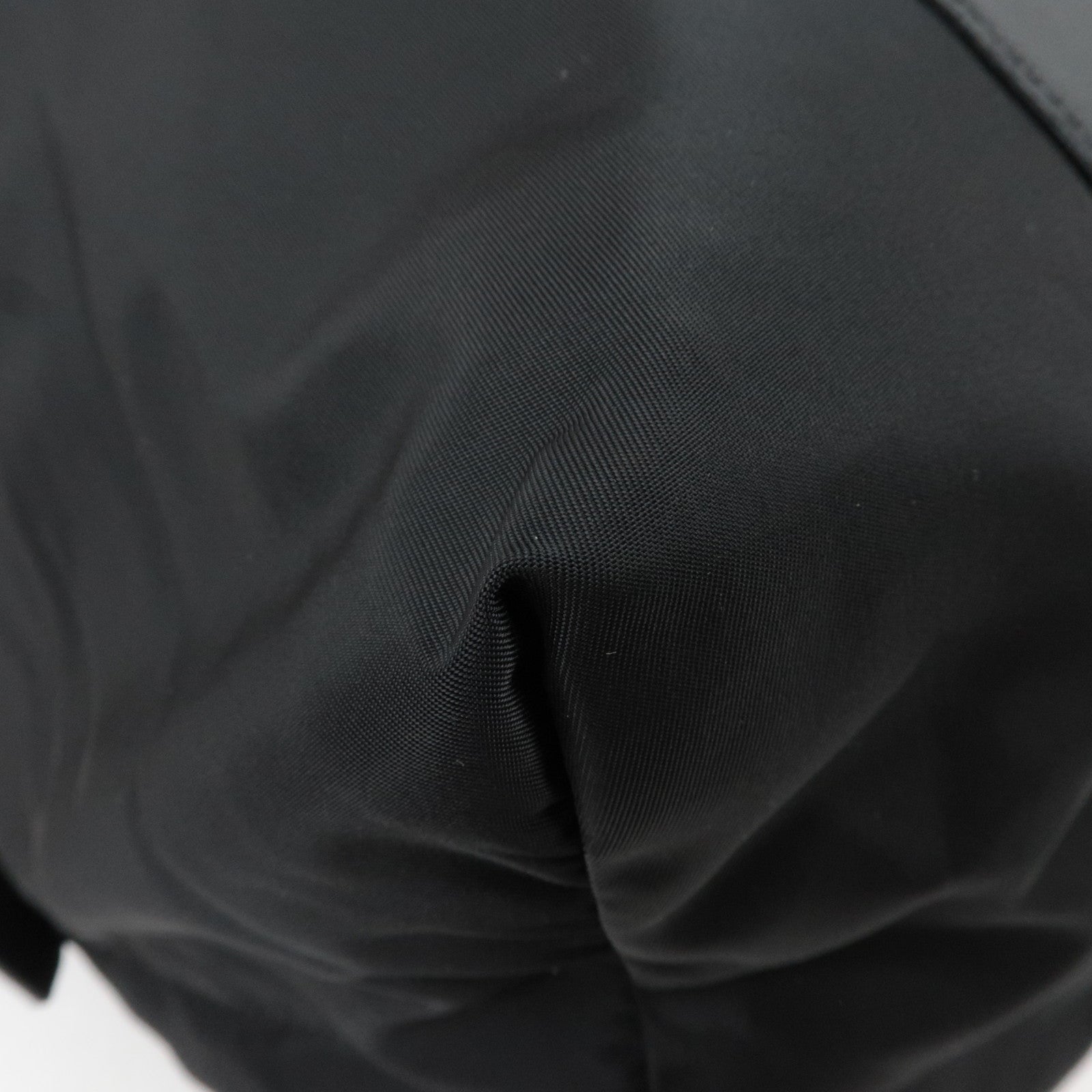 PRADA Nylon Leather Big Boston Bag Black