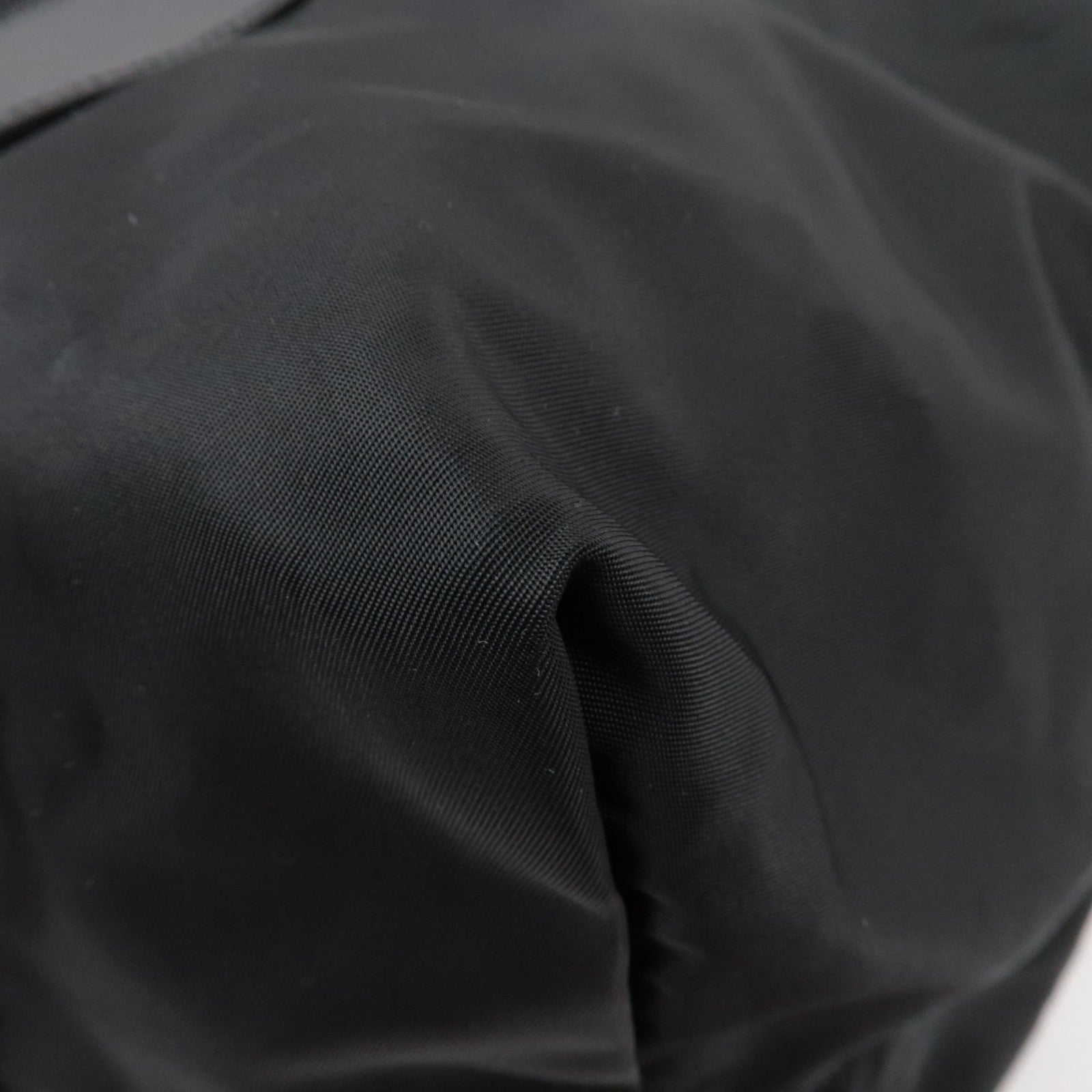 PRADA Nylon Leather Big Boston Bag Black