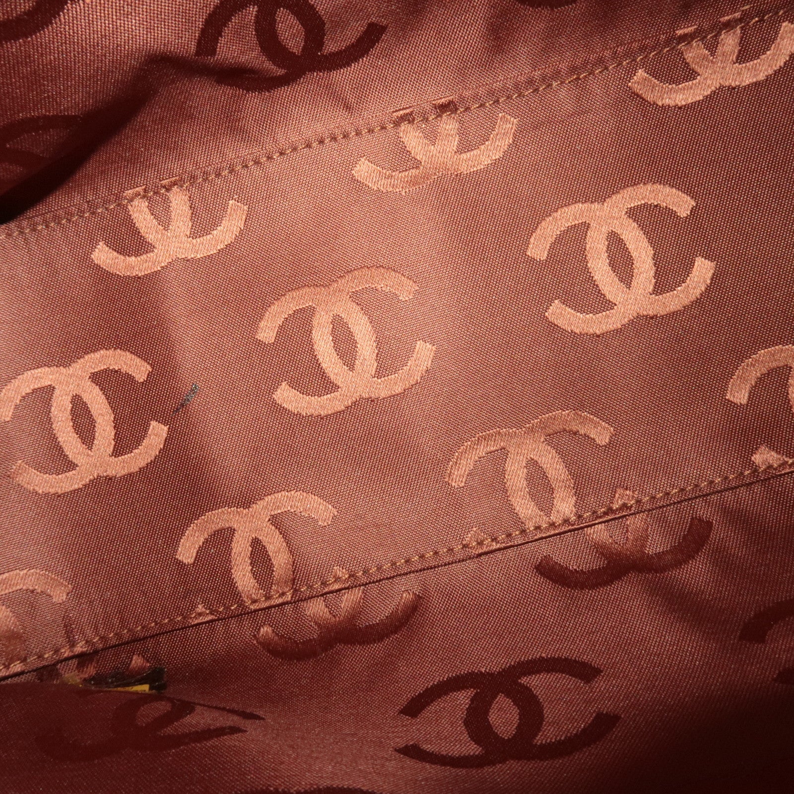 CHANEL Wild Stitch Chain Leather Shoulder Bag Brown