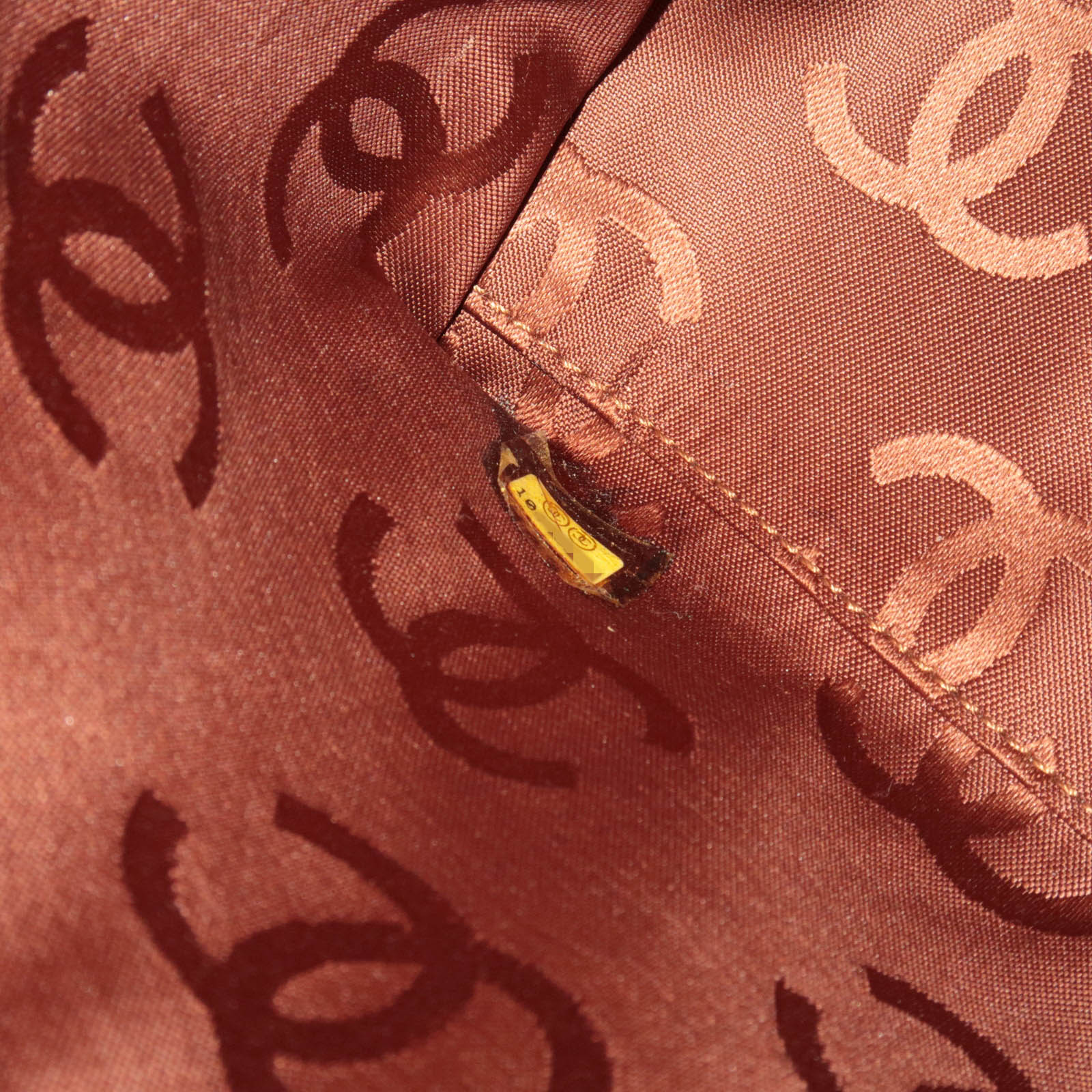 CHANEL Wild Stitch Chain Leather Shoulder Bag Brown