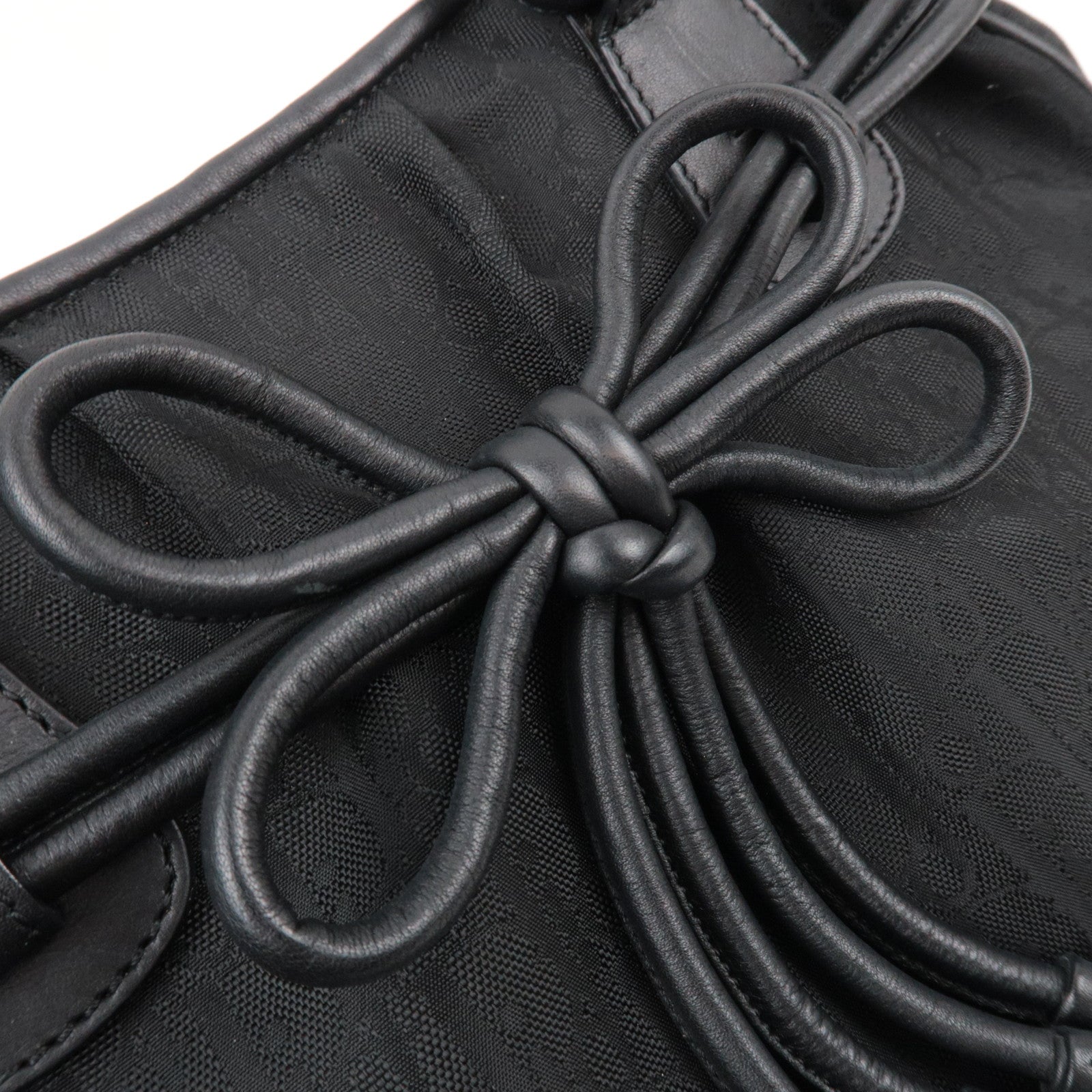 Christian Dior Diorissimo Trotter Ribbon Handbag Black