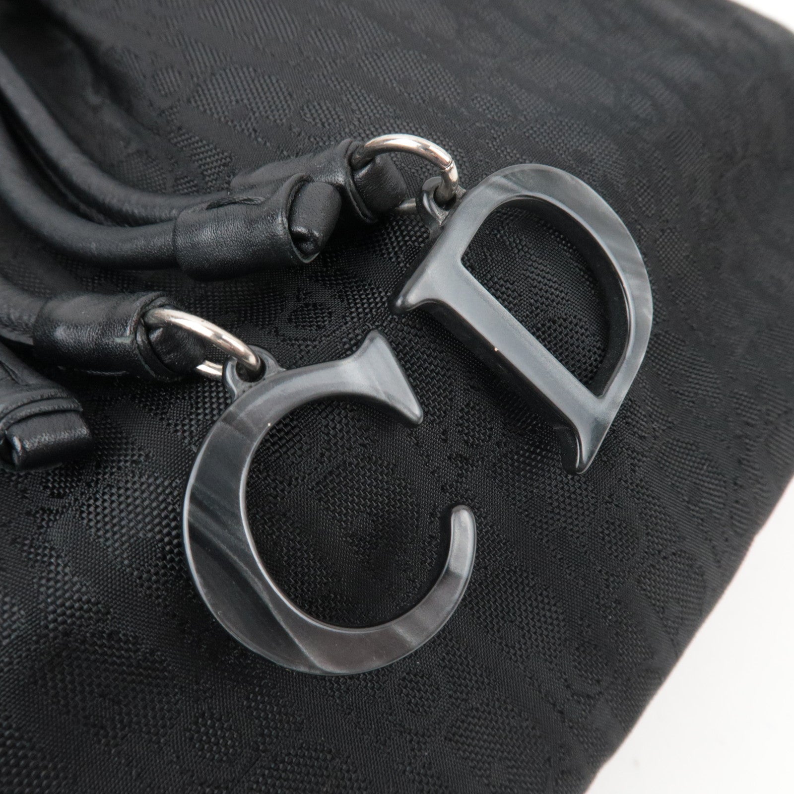 Christian Dior Diorissimo Trotter Ribbon Handbag Black