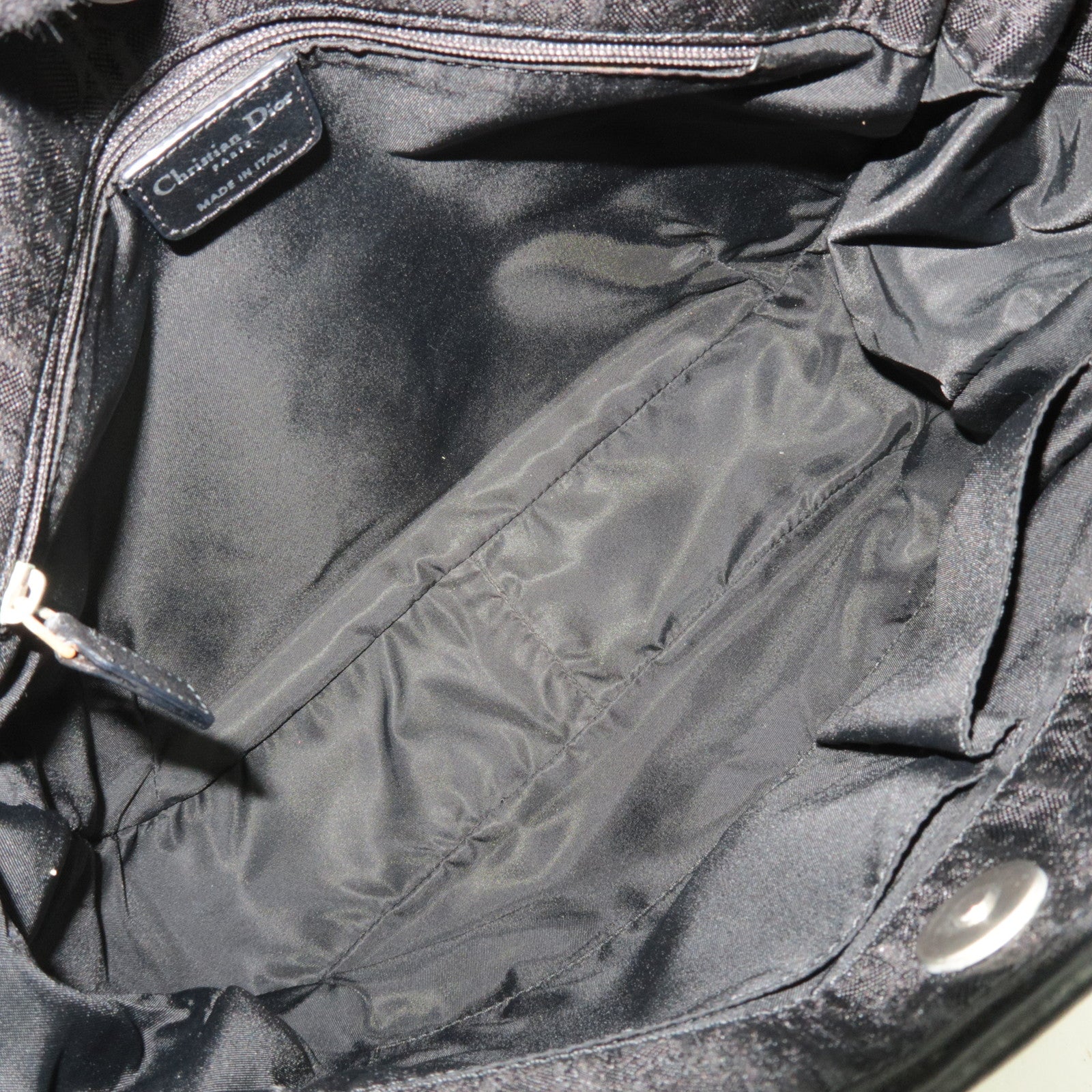 Christian Dior Diorissimo Trotter Ribbon Handbag Black