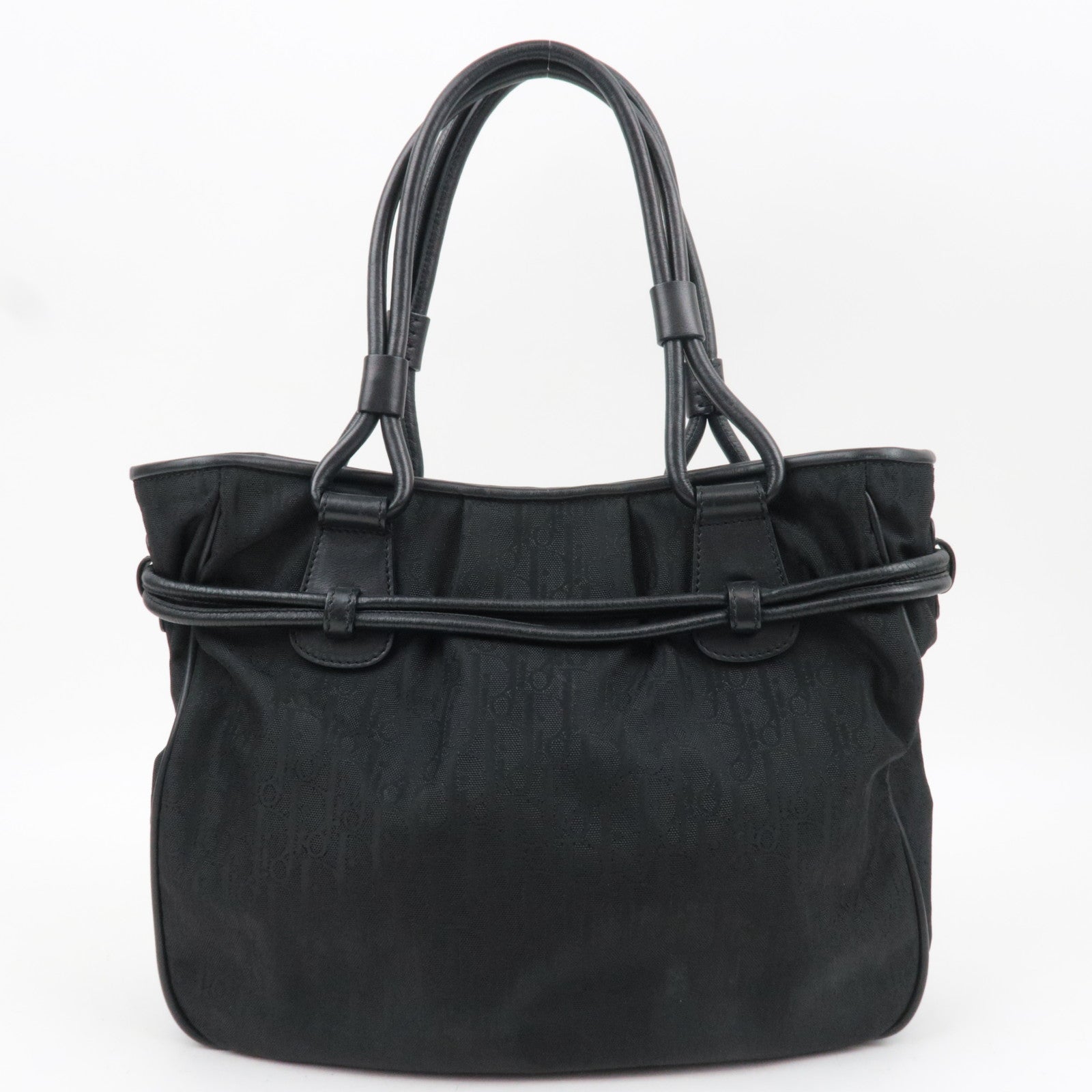 Christian Dior Diorissimo Trotter Ribbon Handbag Black