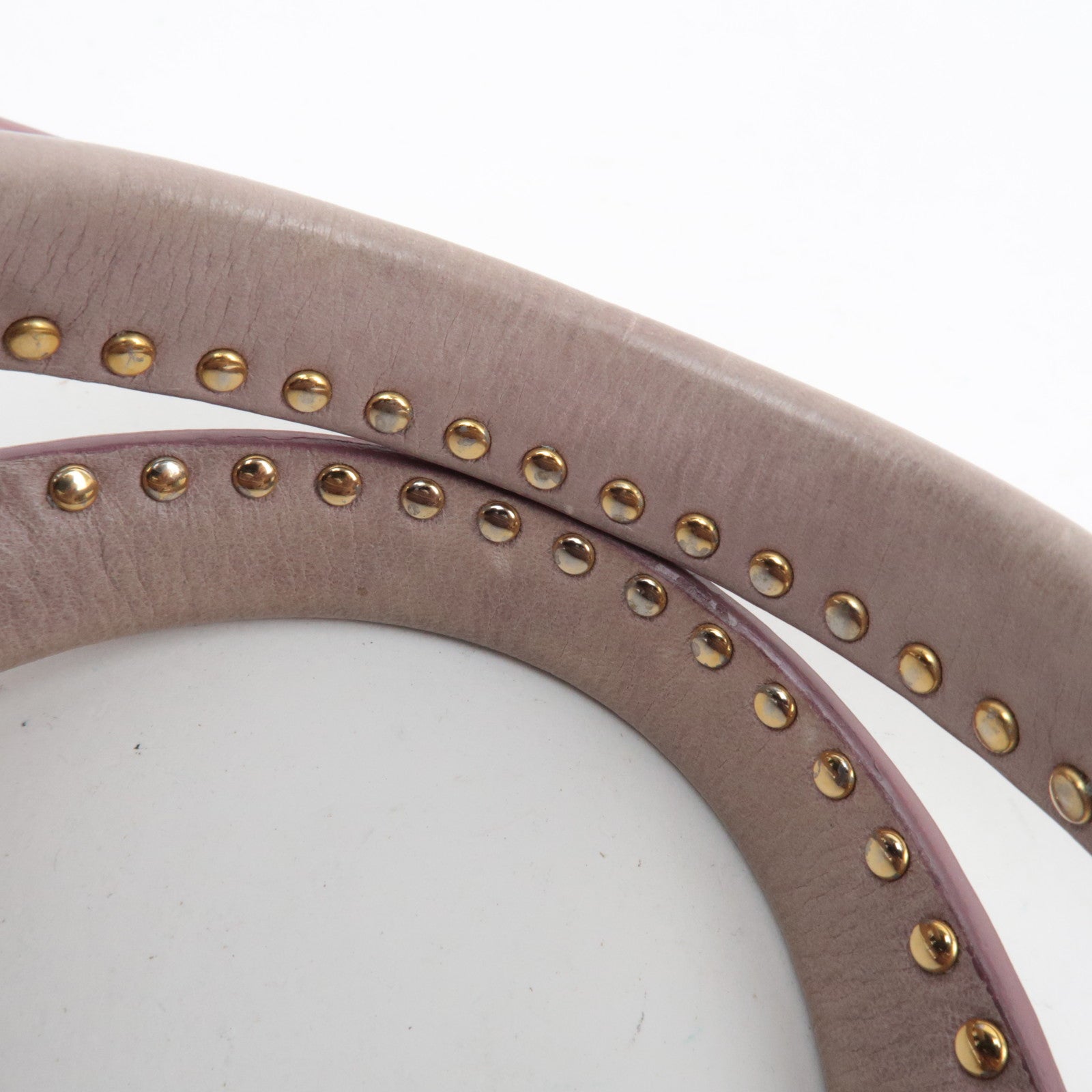 MIU MIU Studs 2Way Pink Shoulder Bag with Heart Charm