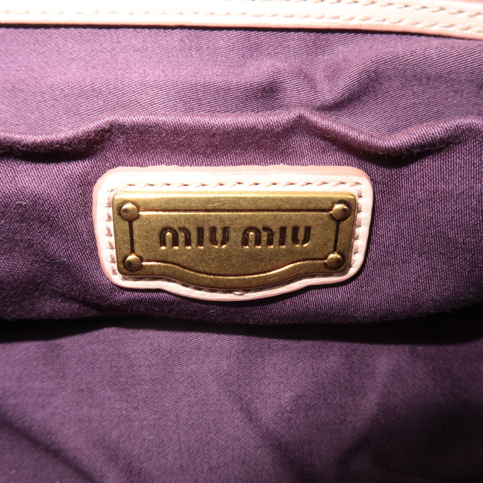 MIU MIU Studs 2Way Pink Shoulder Bag with Heart Charm