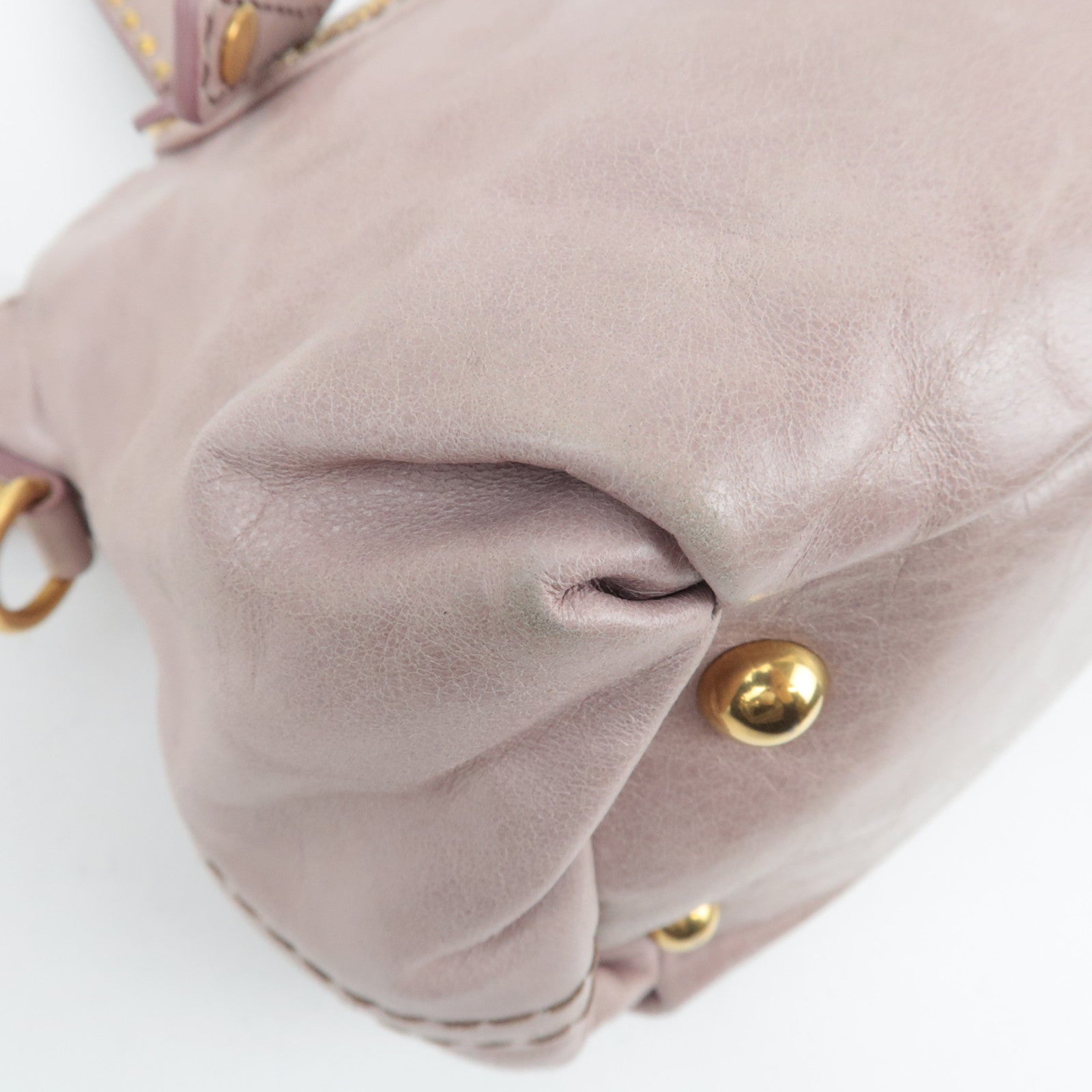 MIU MIU Studs 2Way Pink Shoulder Bag with Heart Charm