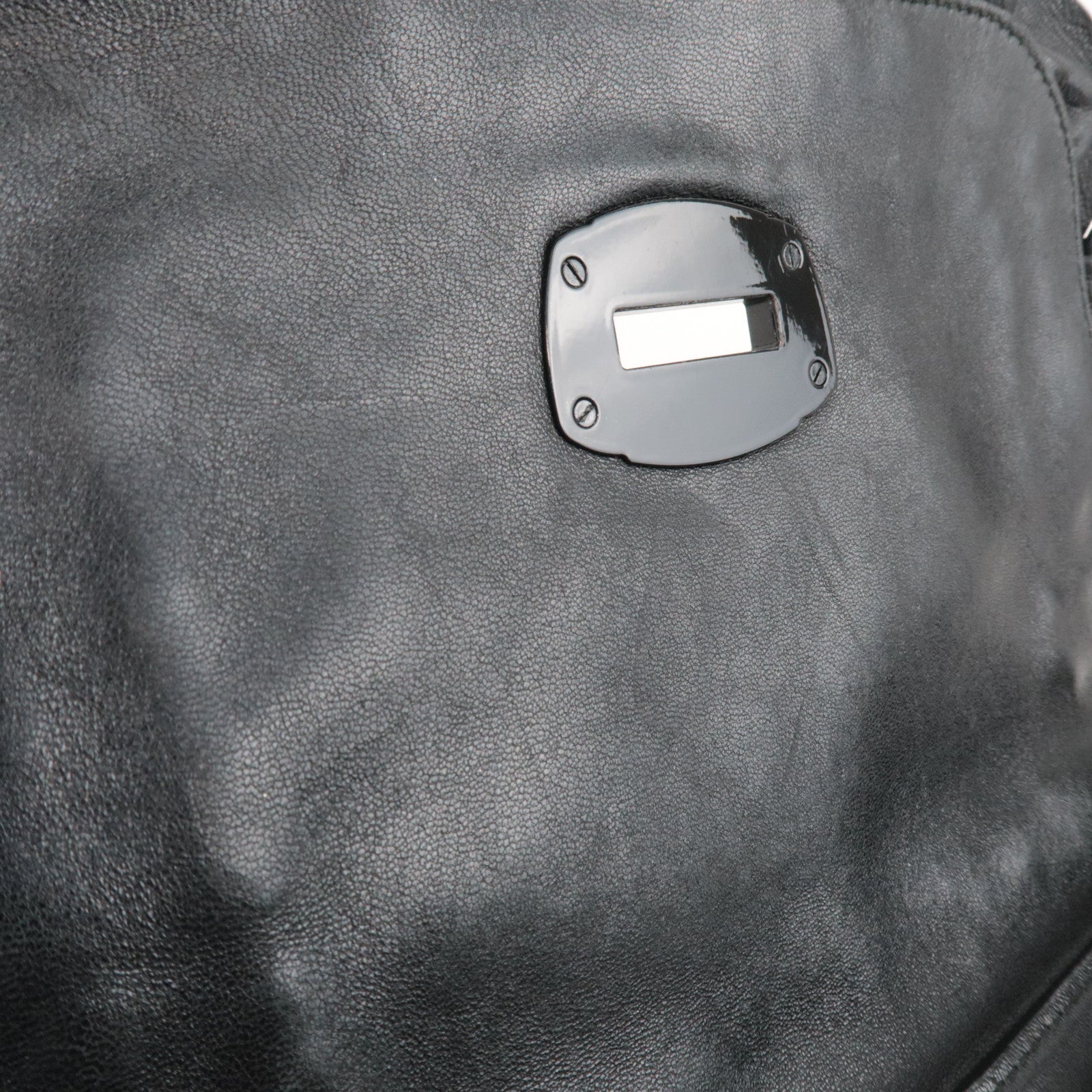 MIU MIU Ruffle 2Way Patent Shoulder Bag Black