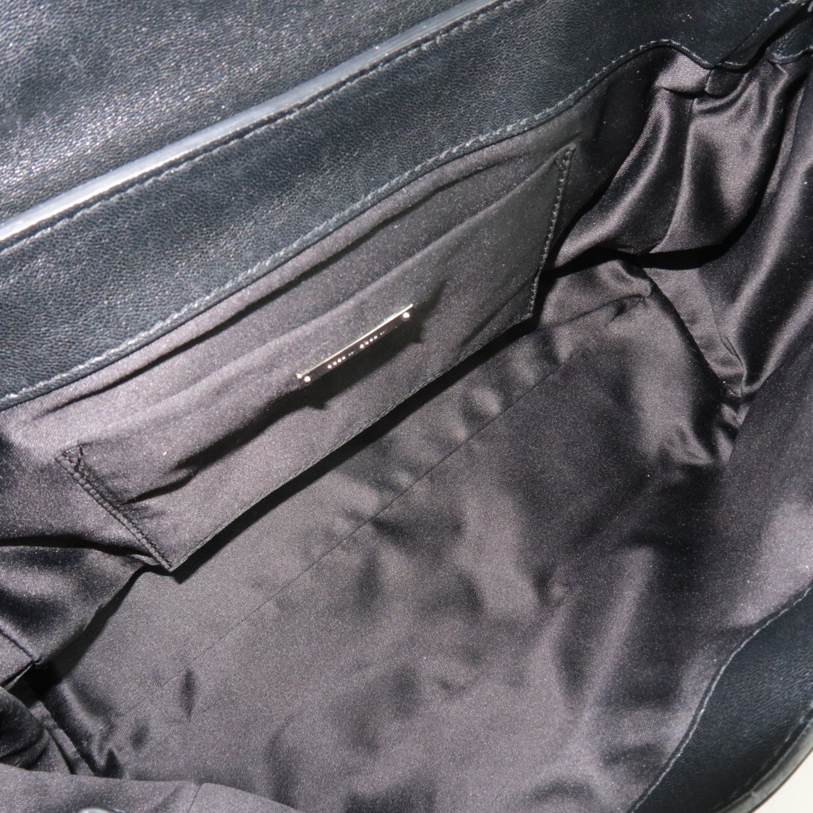 MIU MIU Ruffle 2Way Patent Shoulder Bag Black