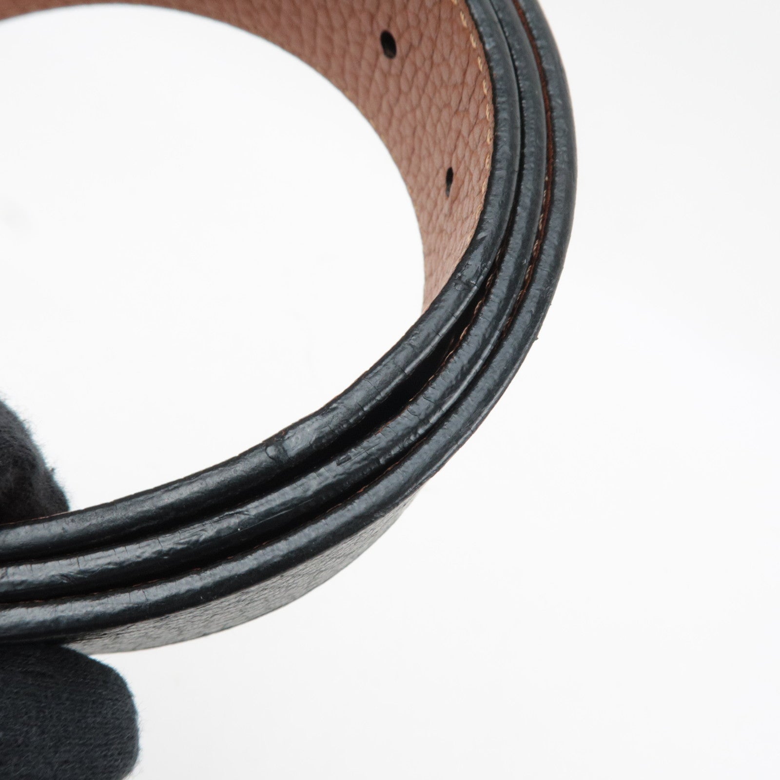 Louis Vuitton Ceinture LV Initial Reversible Leather Belt 85/34 Black Brown M9151