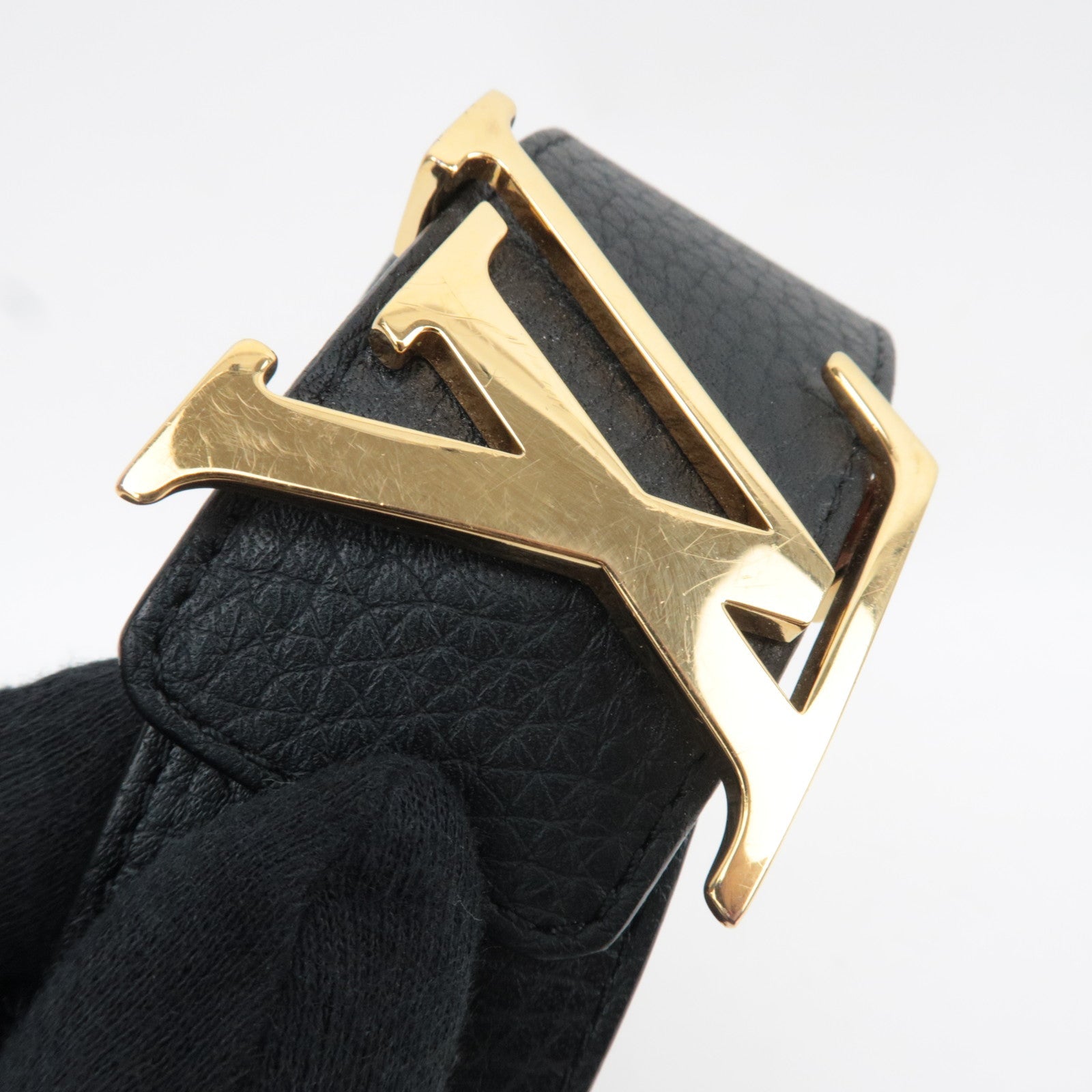 Louis Vuitton Ceinture LV Initial Reversible Leather Belt 85/34 Black Brown M9151