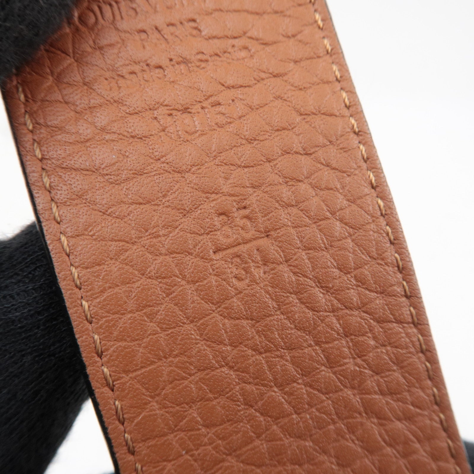 Louis Vuitton Ceinture LV Initial Reversible Leather Belt 85/34 Black Brown M9151