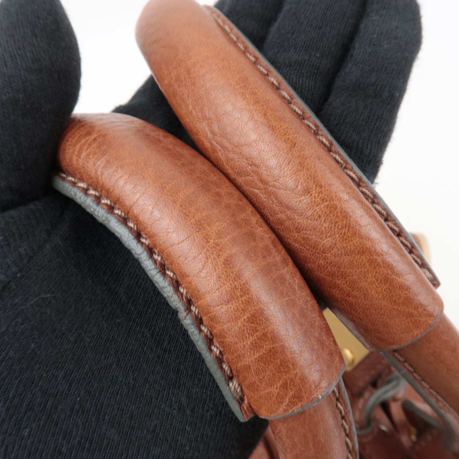 Chloe Paddington Leather Handbag Brown