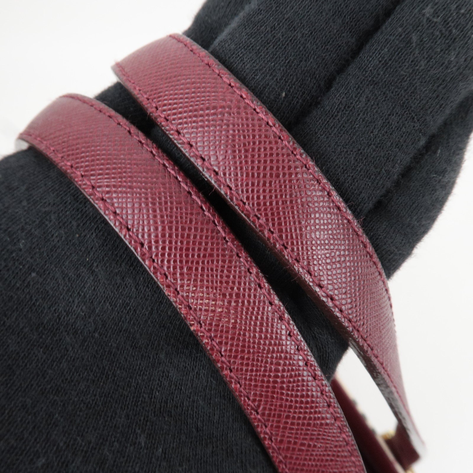 BURBERRY Nova Plaid Canvas Leather Tote Bag Beige Bordeaux