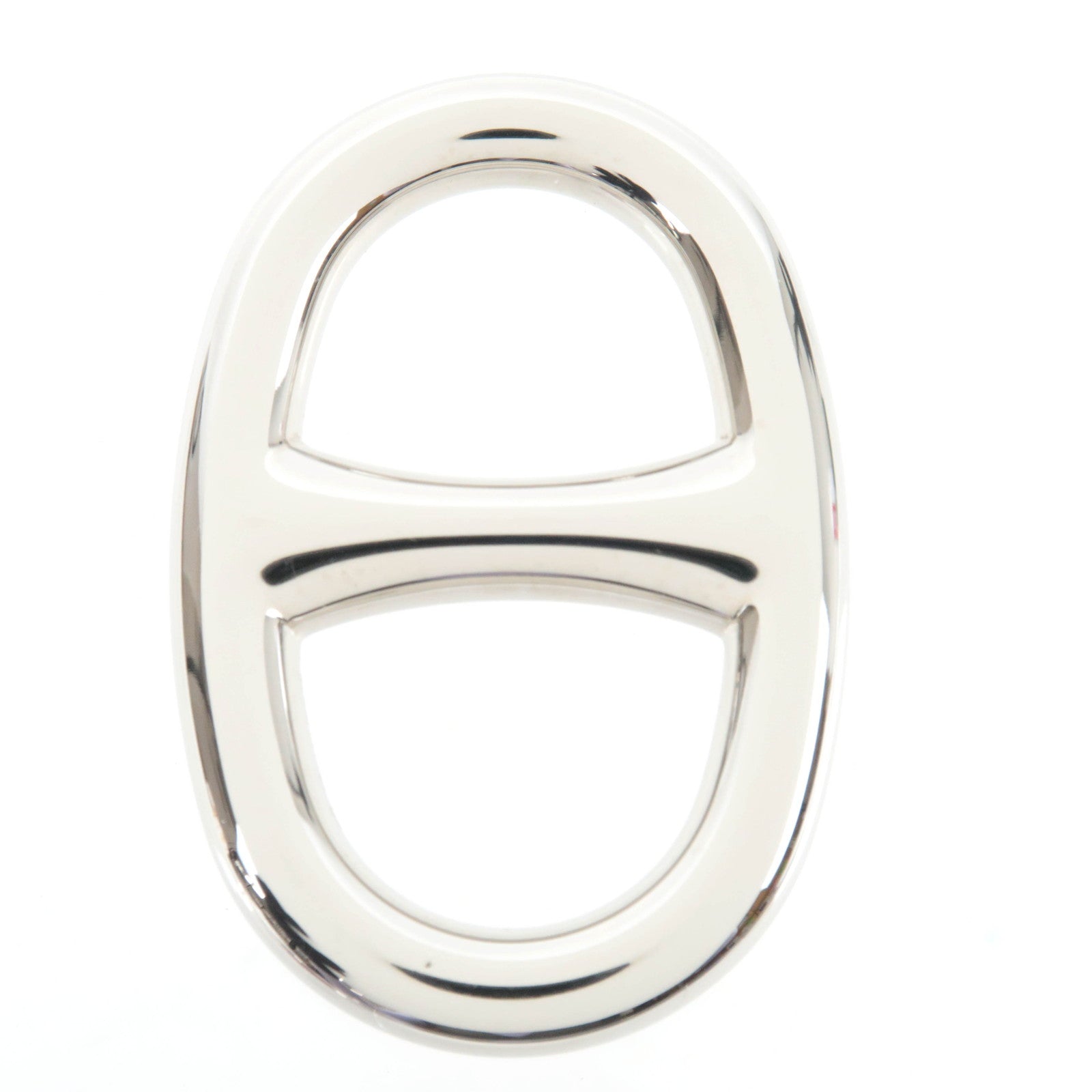 HERMES Chaine D'Ancre Metal Scarf Ring Silver