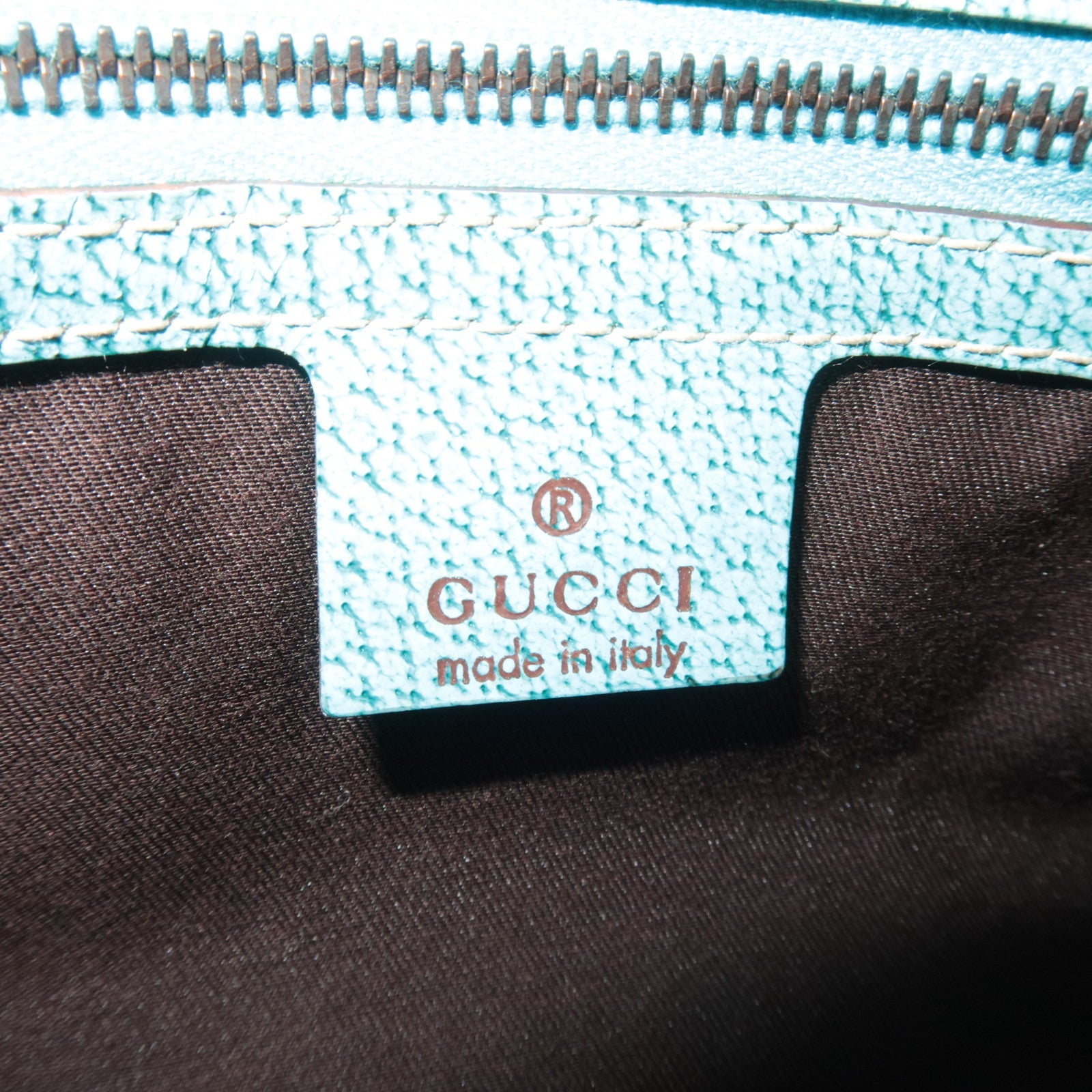 GUCCI New Jackie GG Canvas Leather Shoulder Bag Beige Turquoise 124407