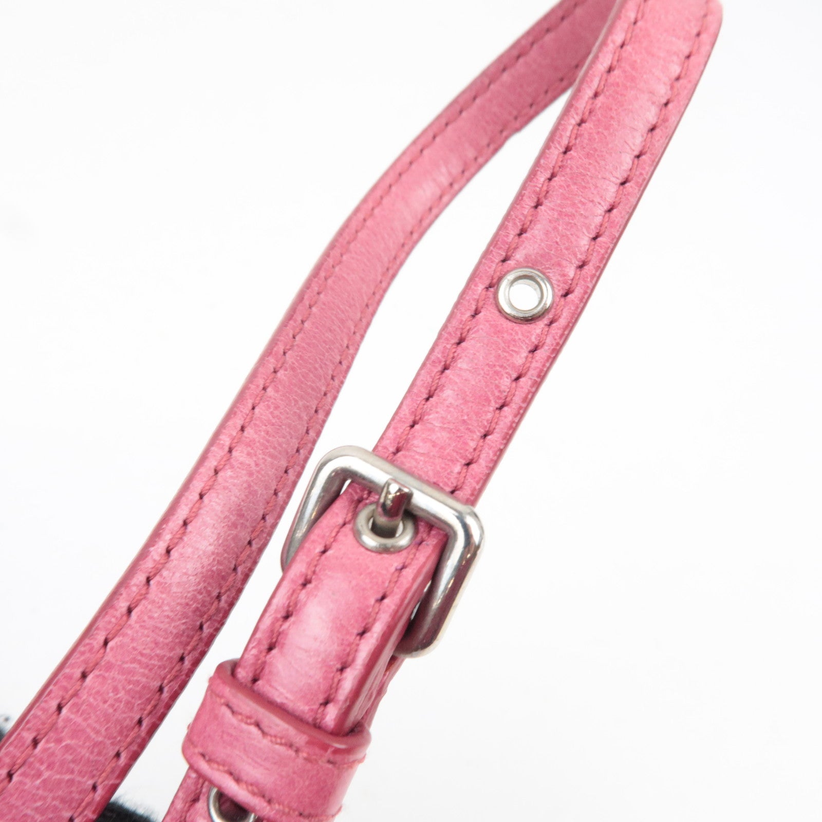 MIU MIU Ribbon Leather Shoulder Bag Pink RR1892