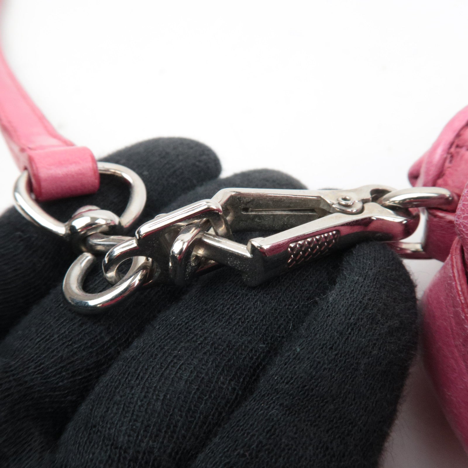 MIU MIU Ribbon Leather Shoulder Bag Pink RR1892