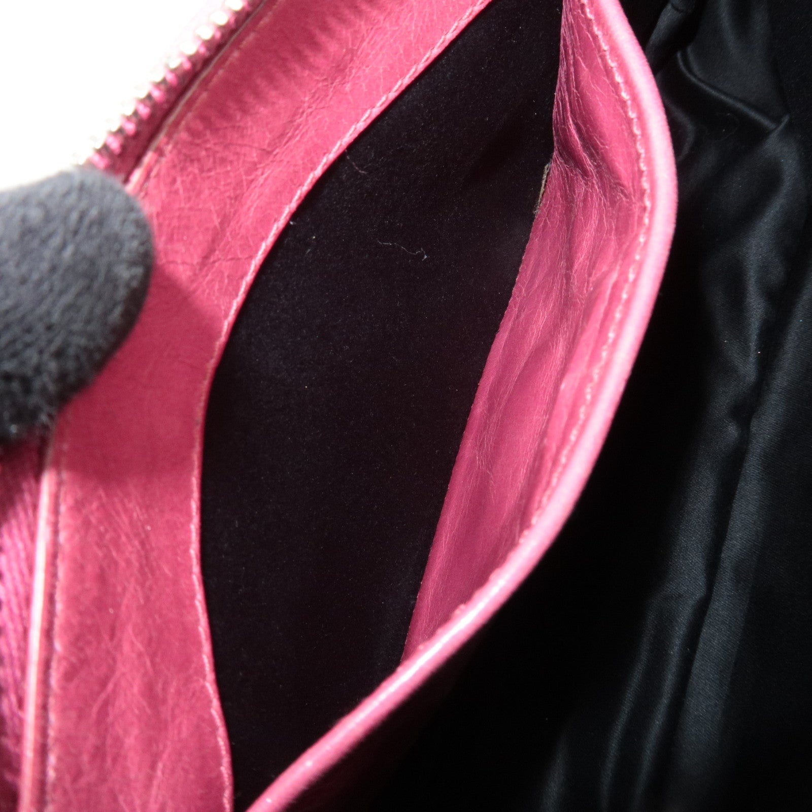 MIU MIU Ribbon Leather Shoulder Bag Pink RR1892