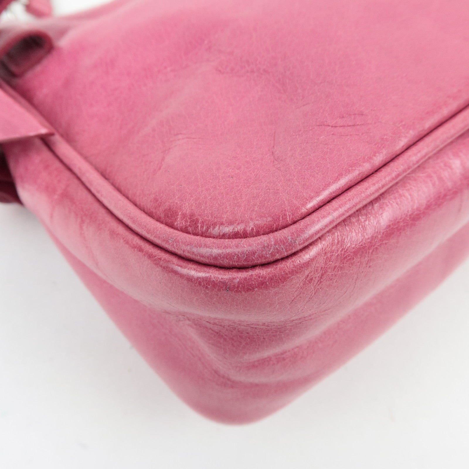 MIU MIU Ribbon Leather Shoulder Bag Pink RR1892