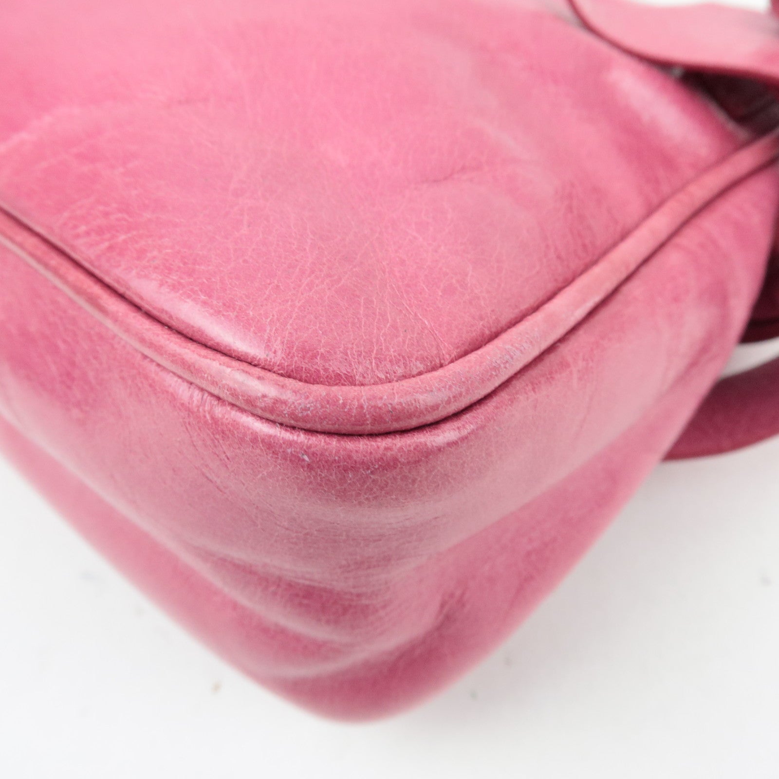 MIU MIU Ribbon Leather Shoulder Bag Pink RR1892