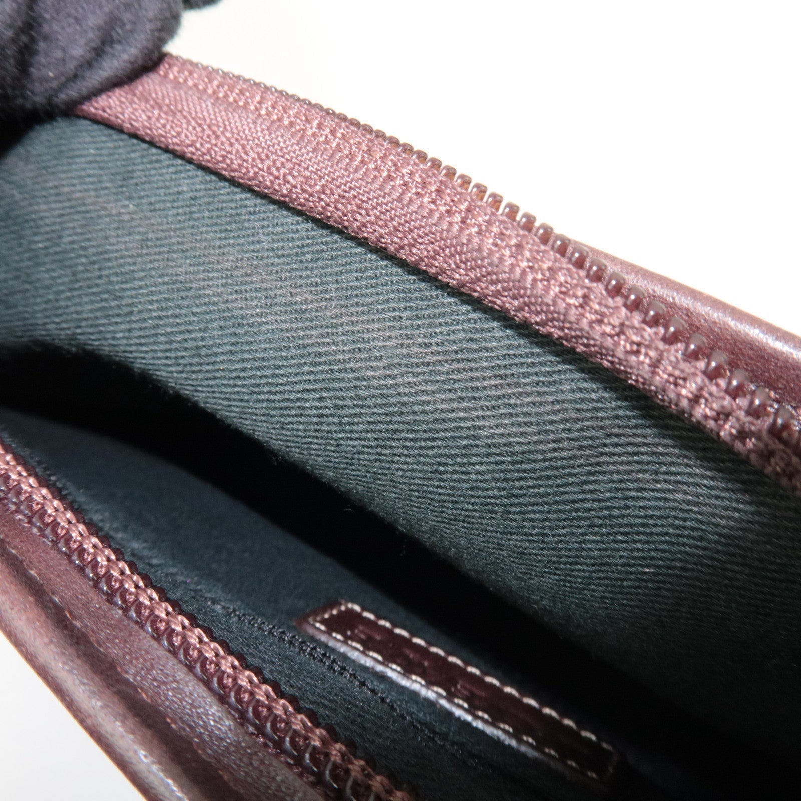 LOEWE Anagram Denim Leather Shoulder Bag Blue Brown