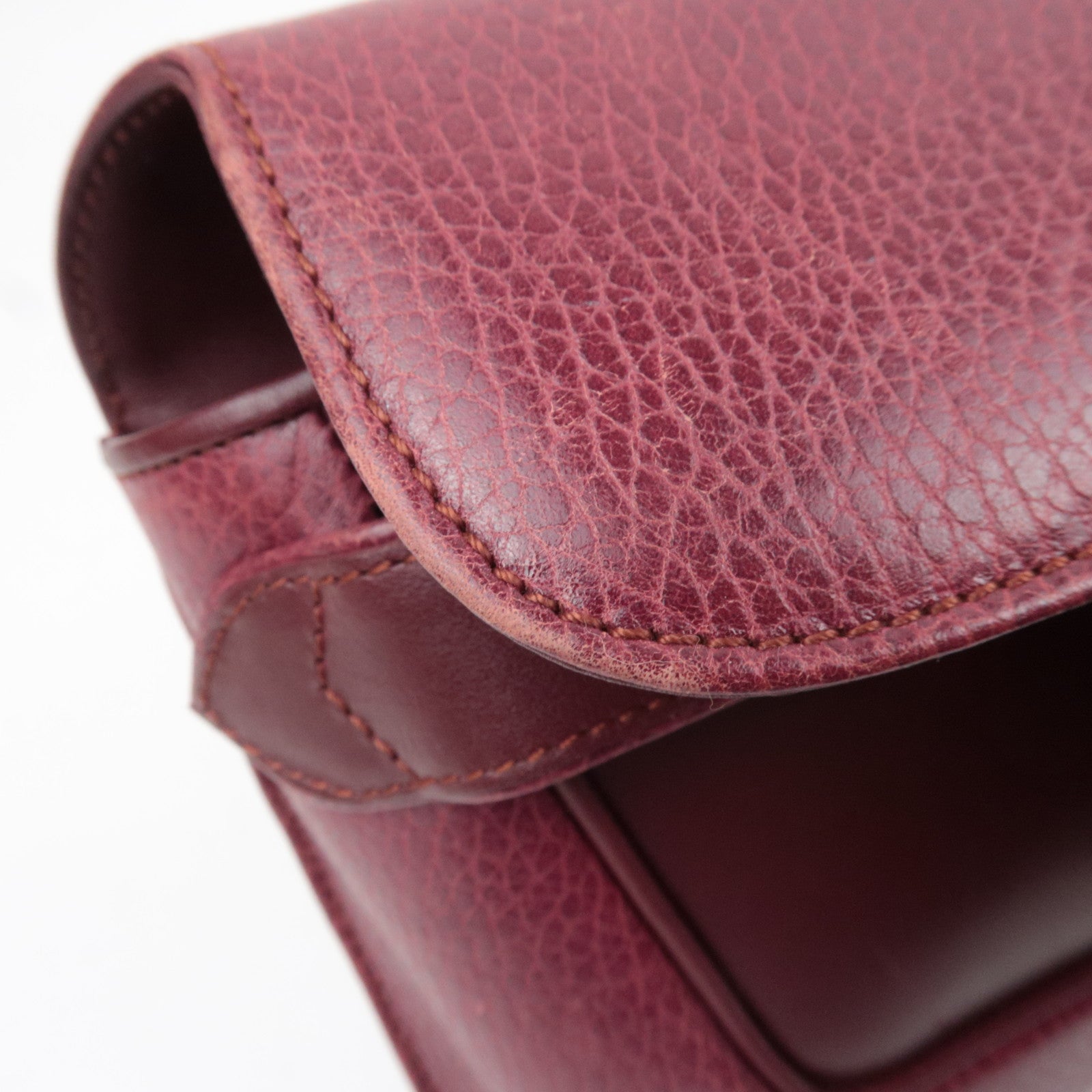 Cartier Must Line Leather Clutch Bag Bordeaux