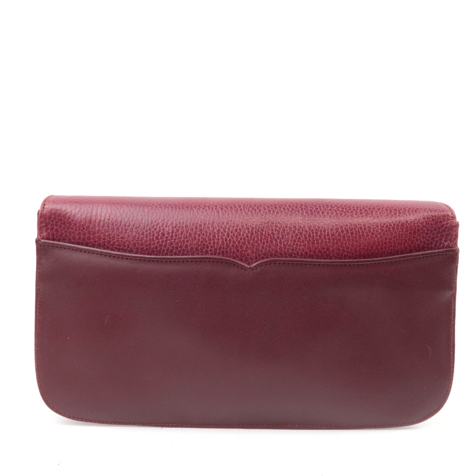 Cartier Must Line Leather Clutch Bag Bordeaux