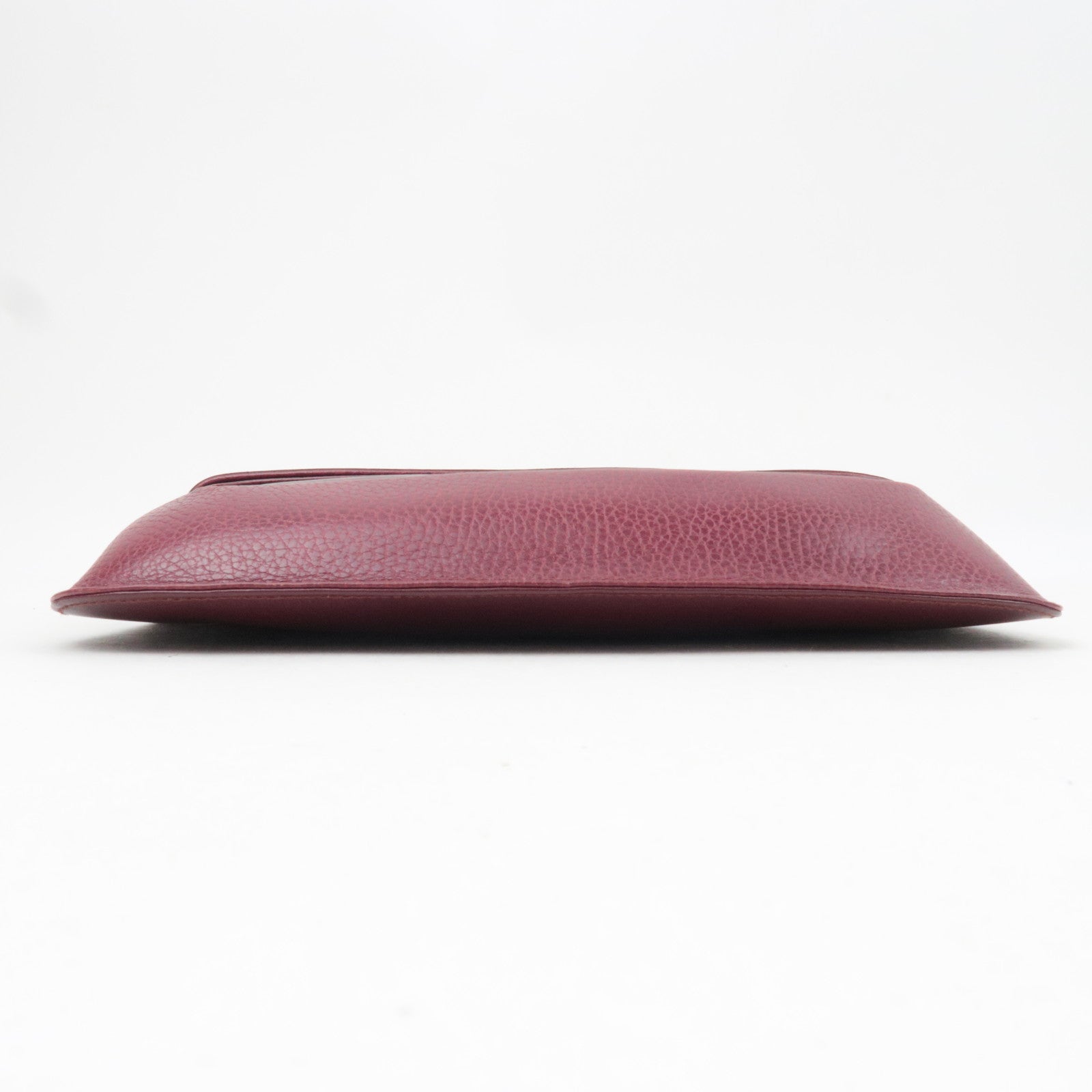 Cartier Must Line Leather Clutch Bag Bordeaux