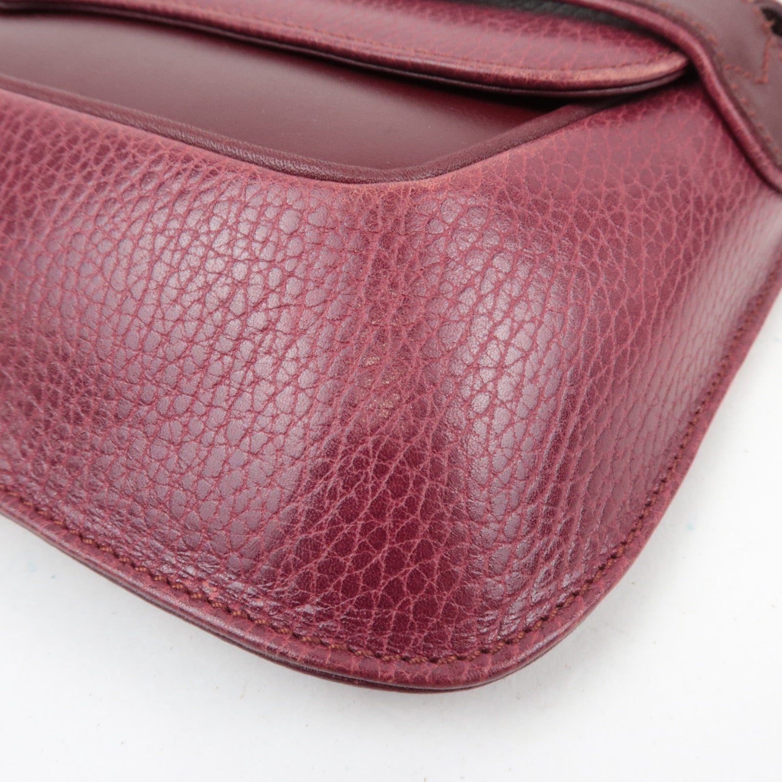 Cartier Must Line Leather Clutch Bag Bordeaux