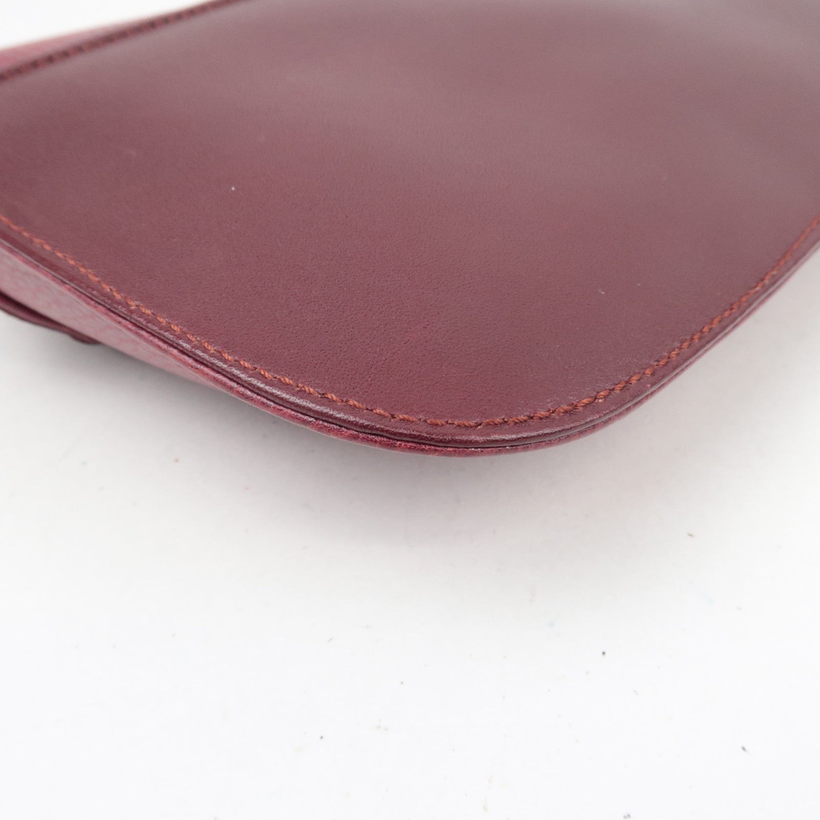 Cartier Must Line Leather Clutch Bag Bordeaux
