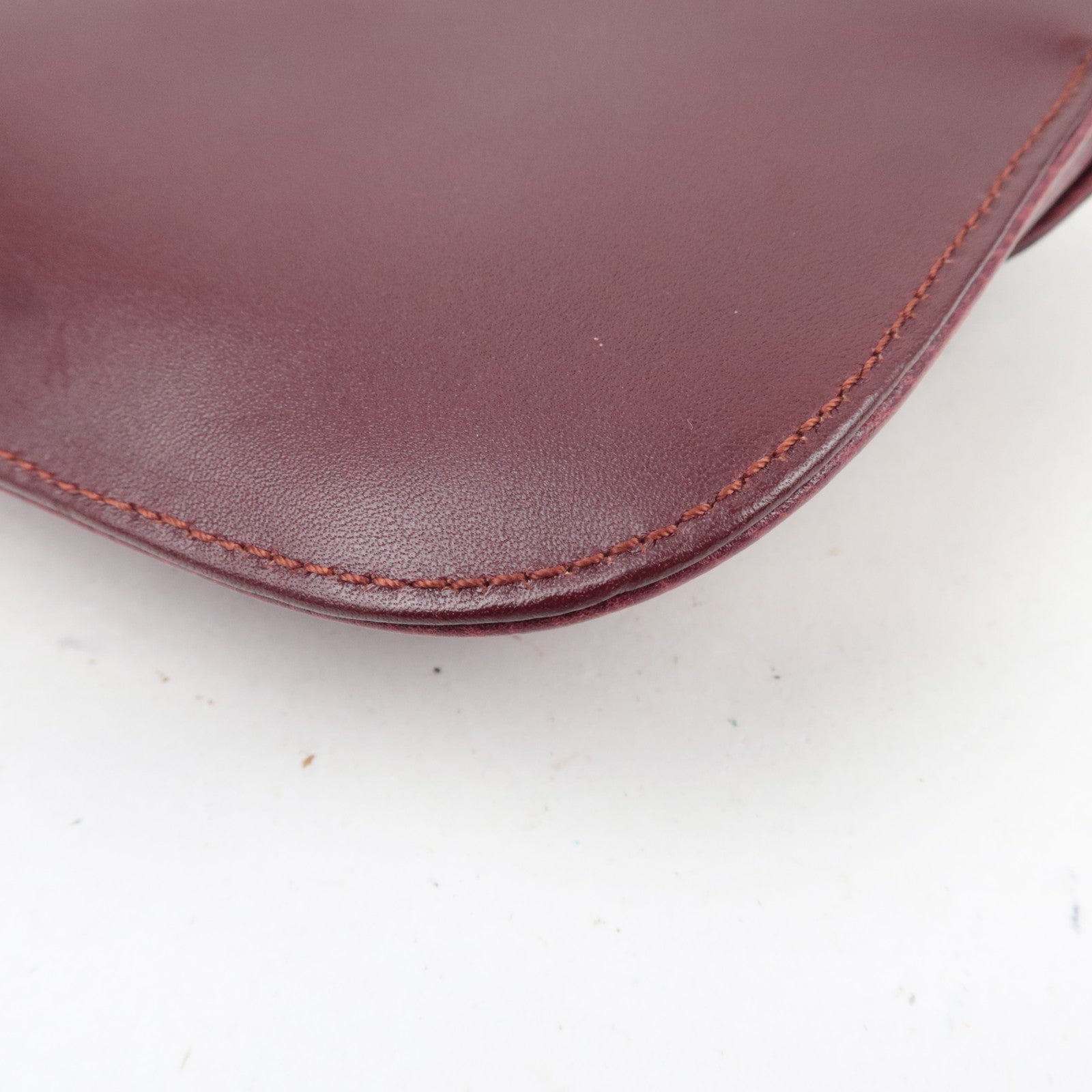Cartier Must Line Leather Clutch Bag Bordeaux