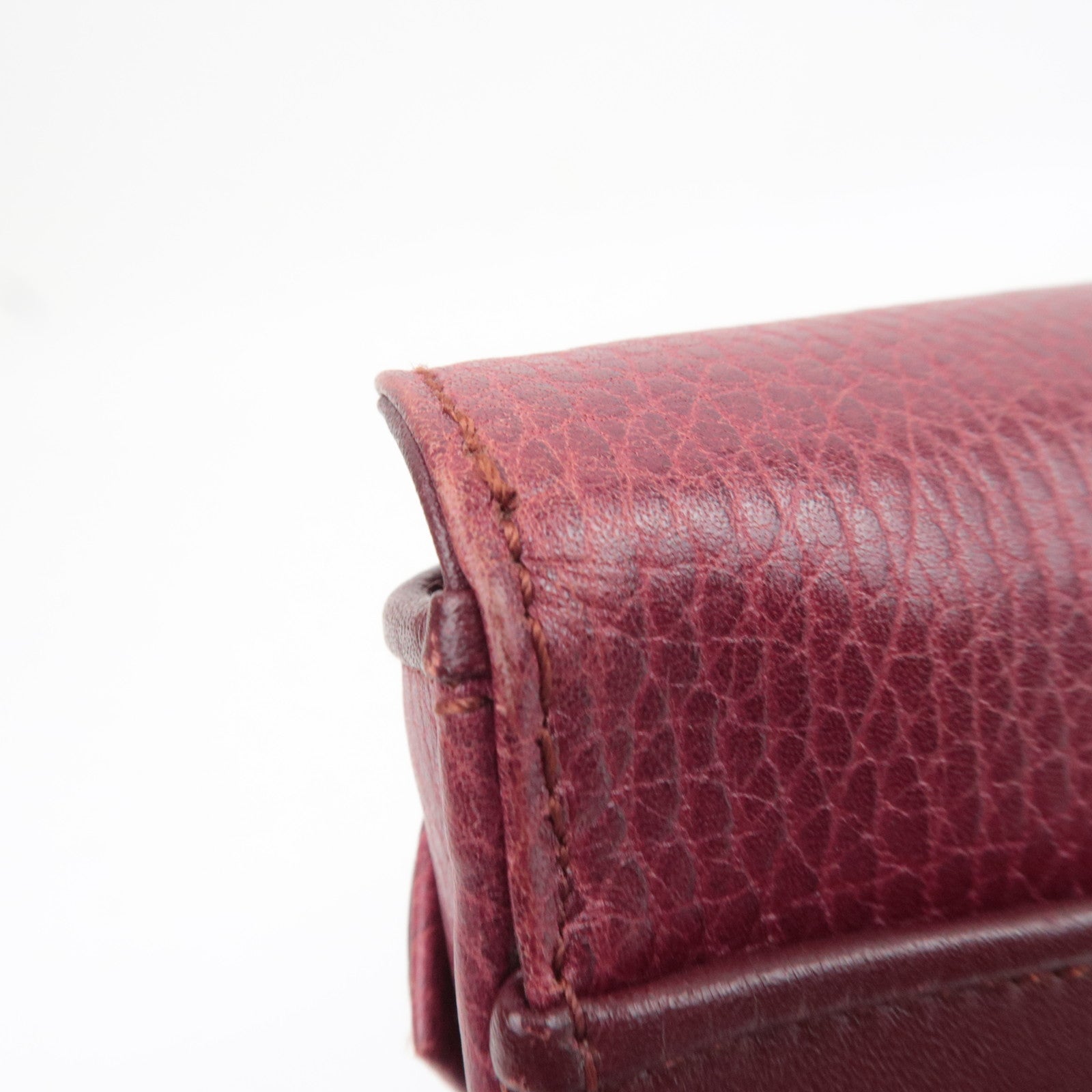 Cartier Must Line Leather Clutch Bag Bordeaux