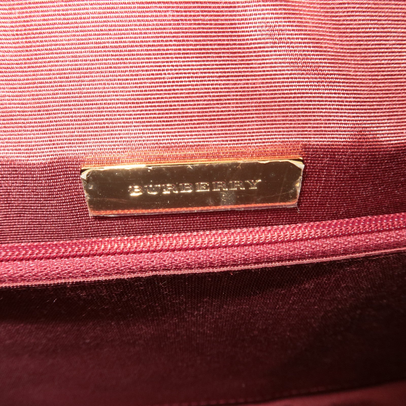 BURBERRY Nova Plaid Canvas Leather Shoulder Bag Beige Bordeaux