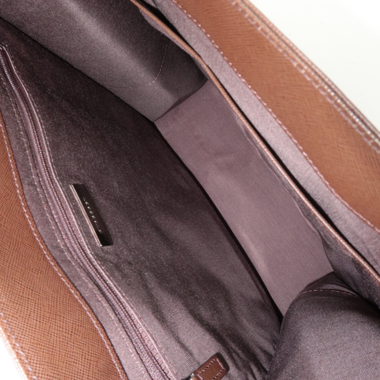 BURBERRY Nova Plaid Canvas Leather Totebag Beige Brown