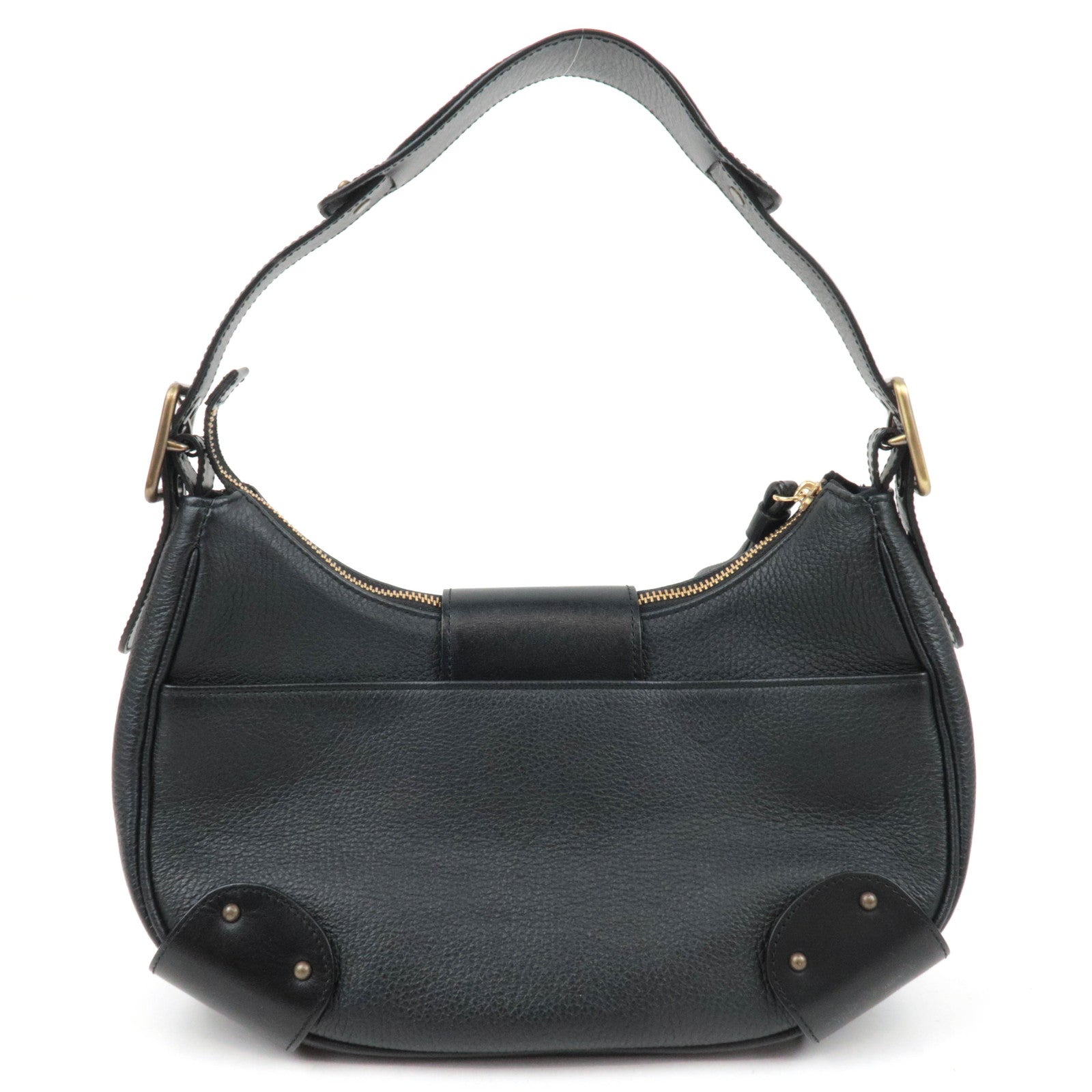Chloe C Charm Leather One Shoulder Bag Black