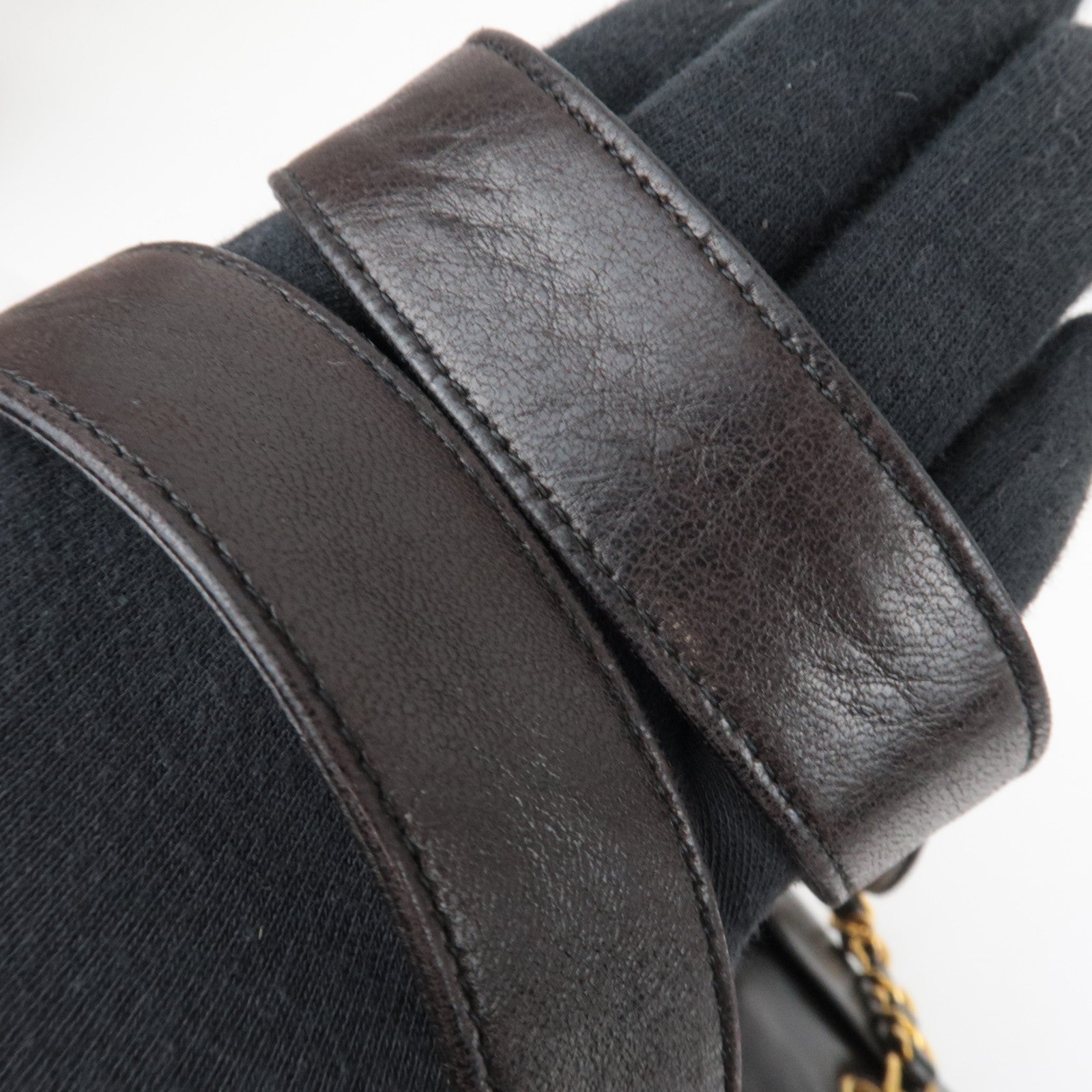 CHANEL Coco Mark Chain Lambskin Shoulder Bag Black 3654781