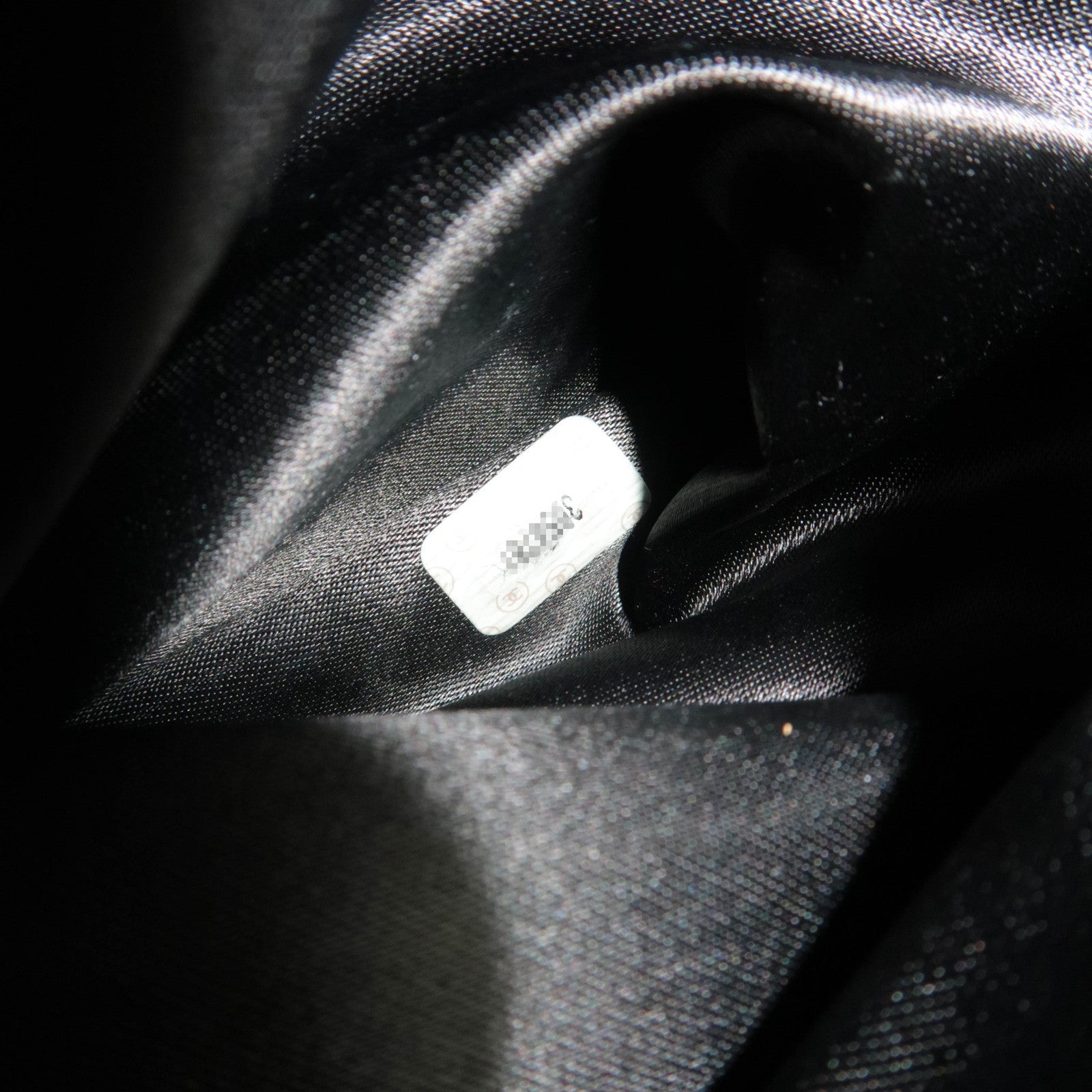 CHANEL Coco Mark Chain Lambskin Shoulder Bag Black 3654781