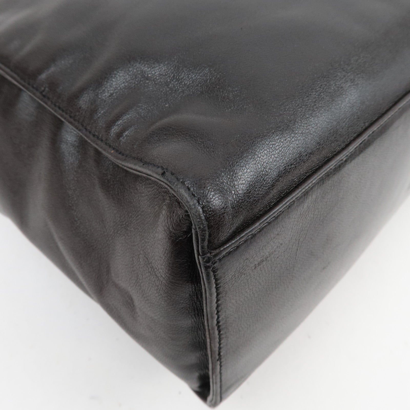 CHANEL Coco Mark Chain Lambskin Shoulder Bag Black 3654781