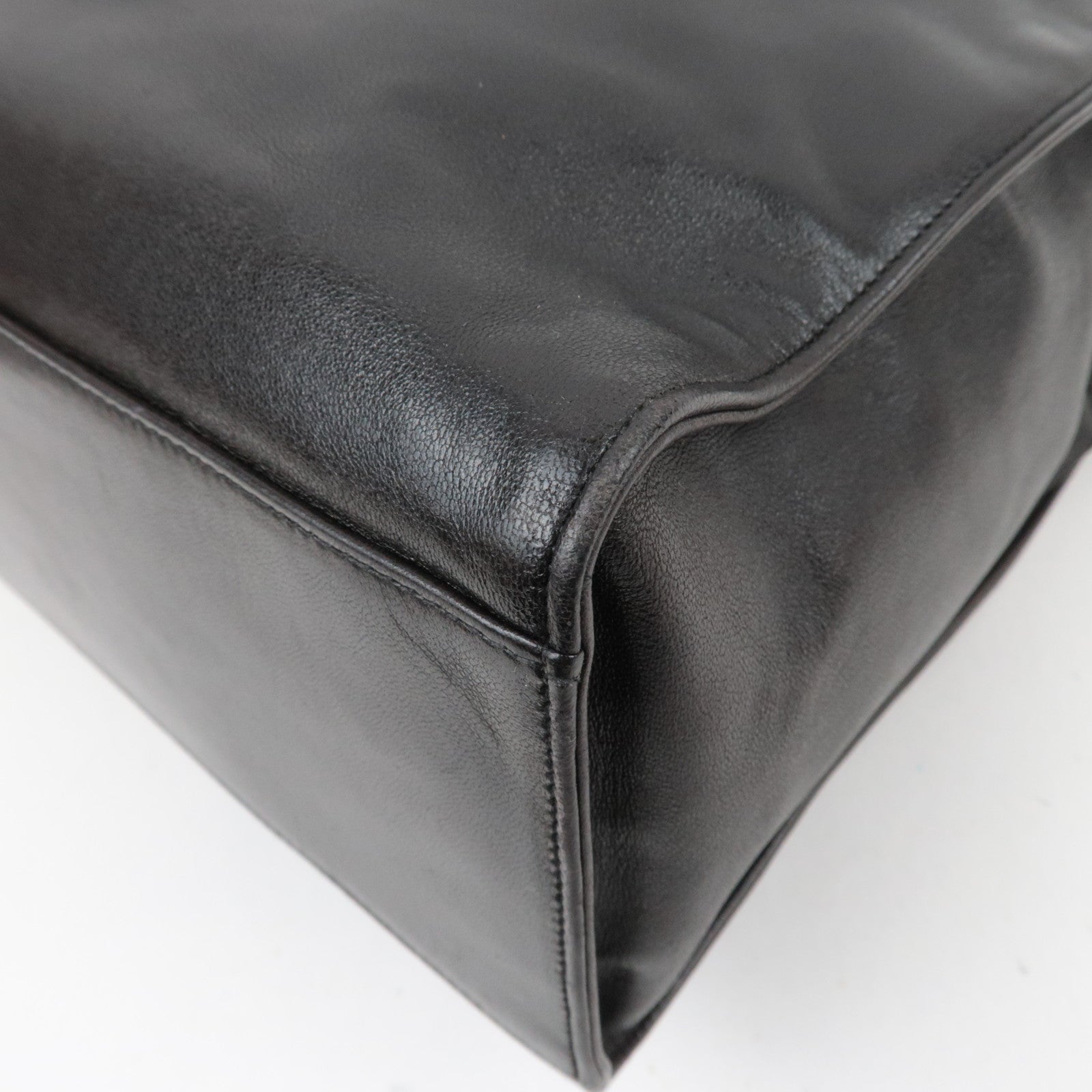 CHANEL Coco Mark Chain Lambskin Shoulder Bag Black 3654781