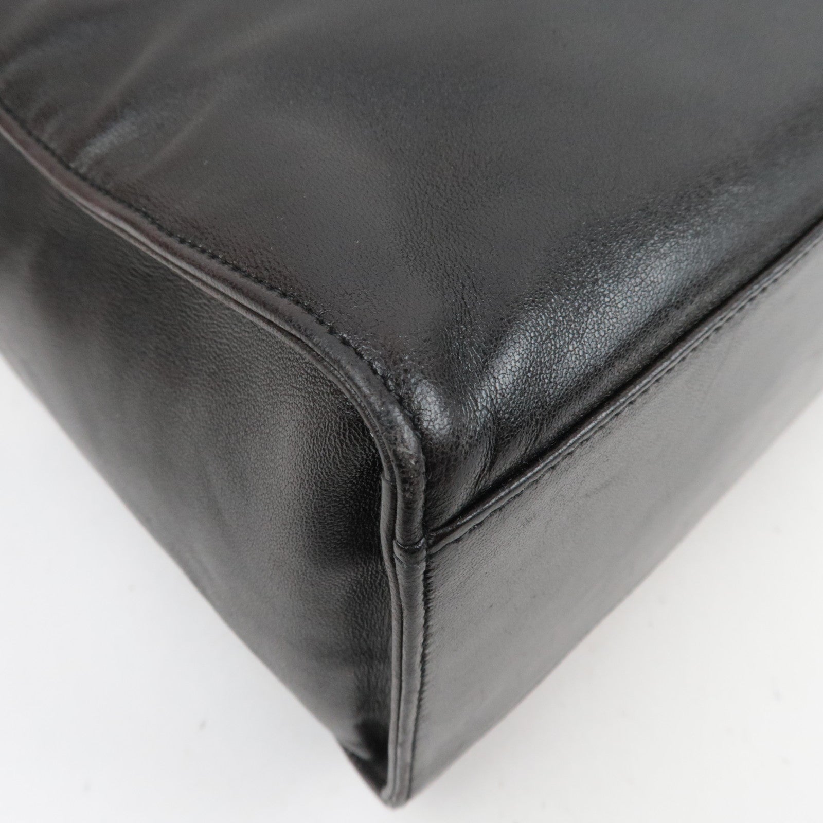 CHANEL Coco Mark Chain Lambskin Shoulder Bag Black 3654781